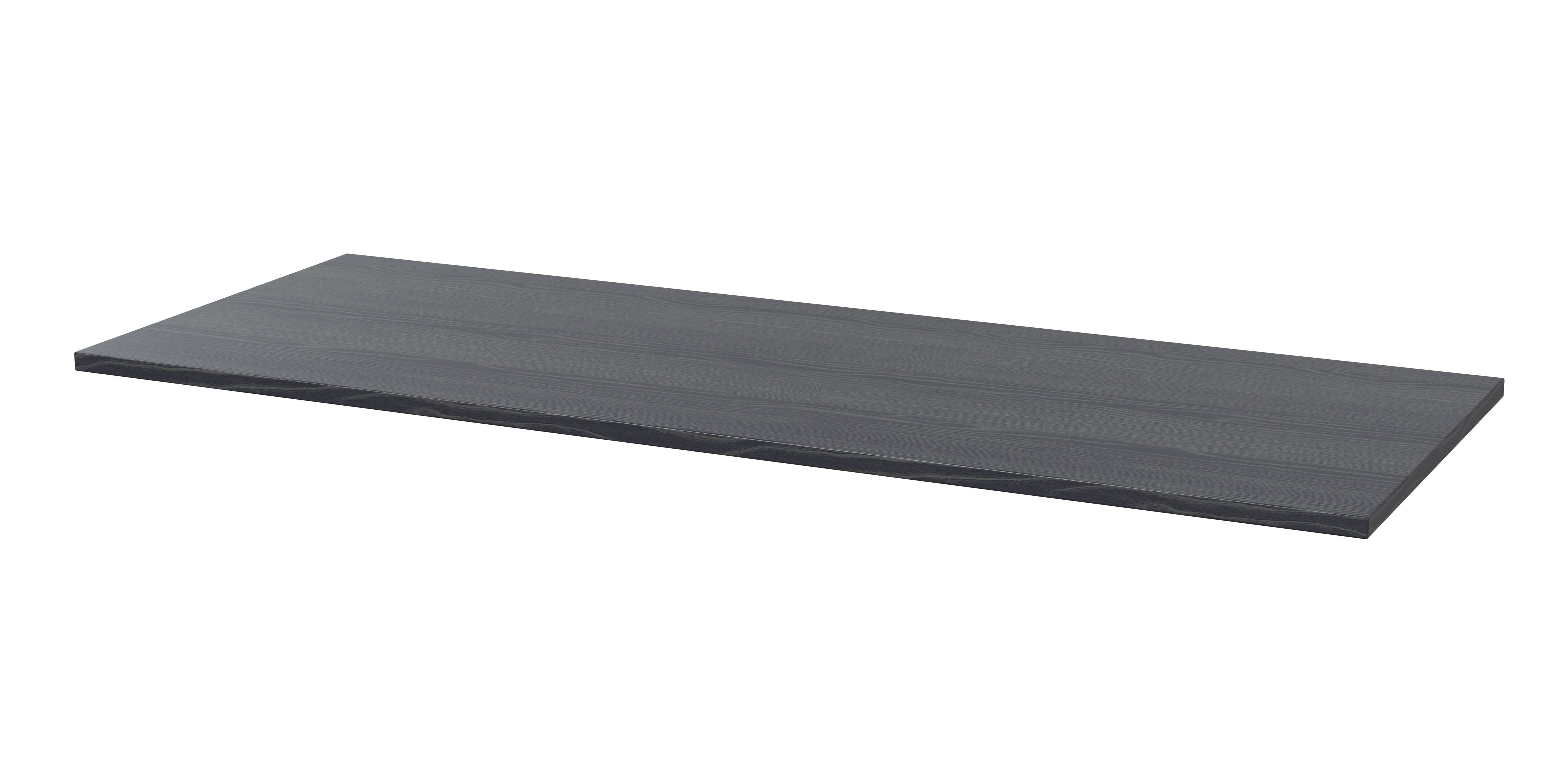 Hudson Reed Solid Surface Worktop for Bathroom Vanities, Durable Stone Countertop for Modern Bathroom and Vanity Units in Premium Graphite Grey Woodgrain, 1200mm