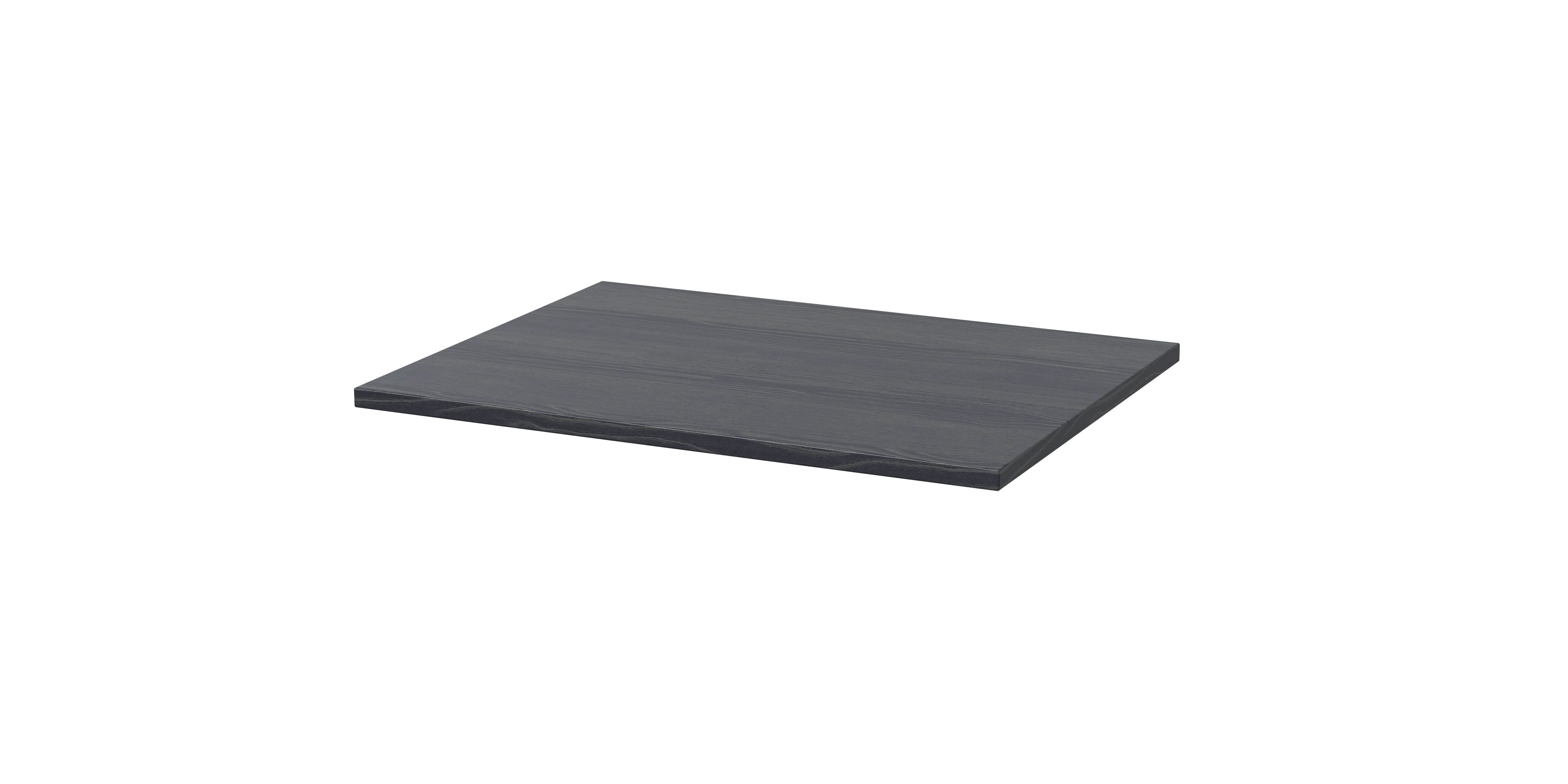 Hudson Reed Solid Surface Worktop for Bathroom Vanities, Durable Stone Countertop for Modern Bathroom and Vanity Units in Premium Graphite Grey Woodgrain, 600mm