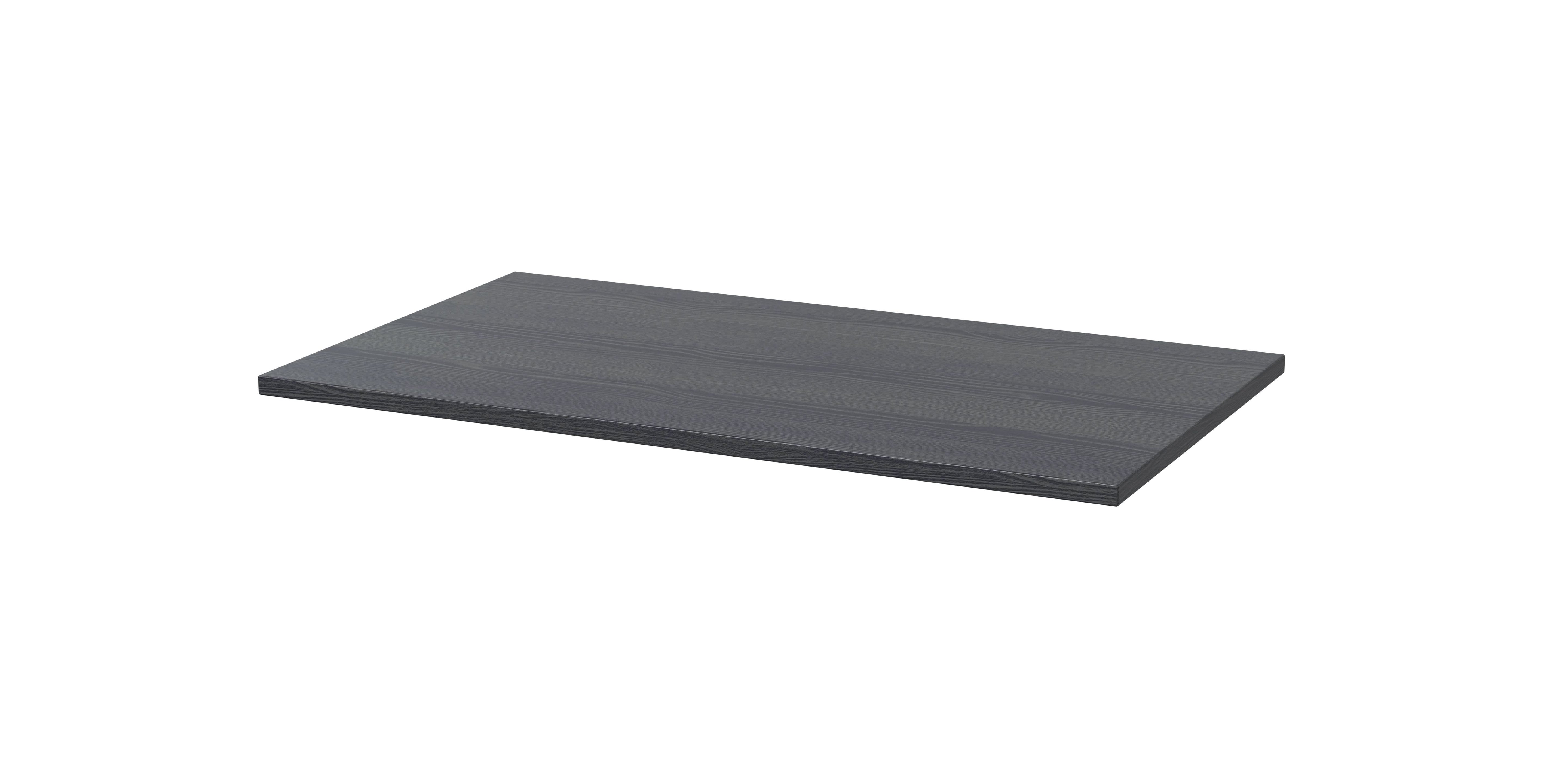 Hudson Reed Solid Surface Worktop for Bathroom Vanities, Durable Stone Countertop for Modern Bathroom and Vanity Units in Premium Graphite Grey Woodgrain, 800mm
