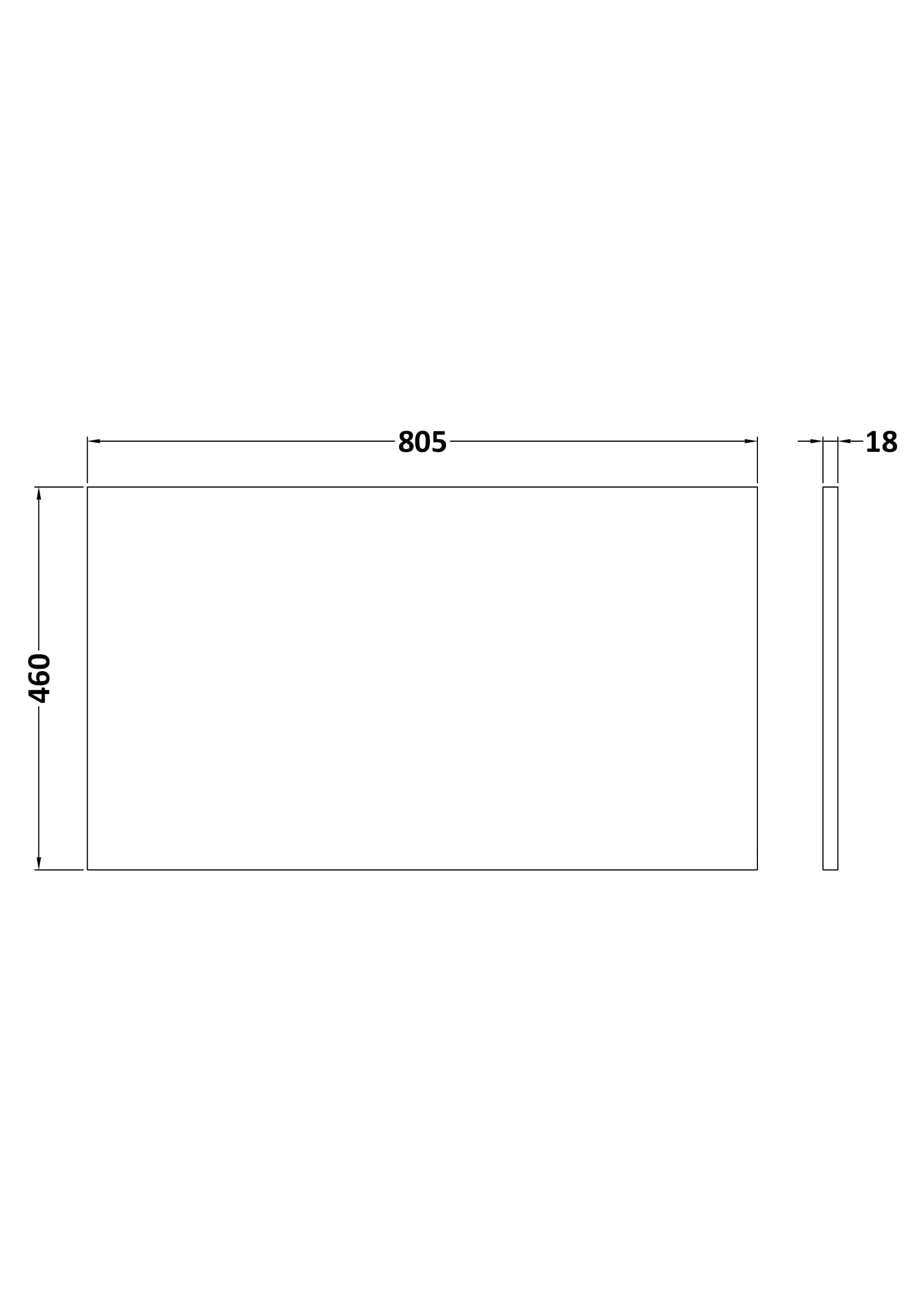 Hudson Reed Solid Surface Worktop for Bathroom Vanities, Durable Stone Countertop for Modern Bathroom and Vanity Units in Premium Graphite Grey Woodgrain, 800mm