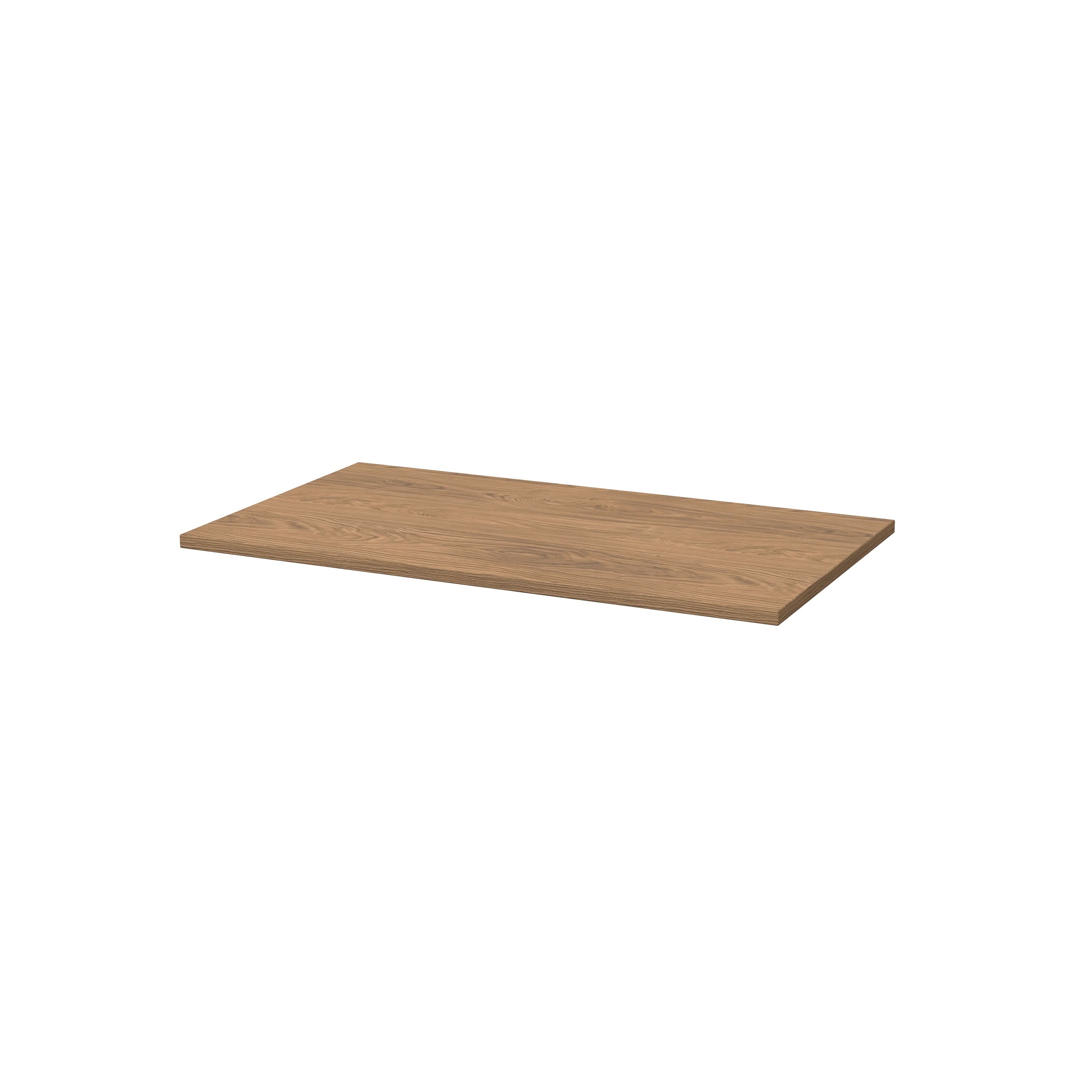 Hudson Reed Solid Surface Worktop for Bathroom Vanities, Durable Stone Countertop for Modern Bathroom and Vanity Units in Premium Antique Oak, 800mm
