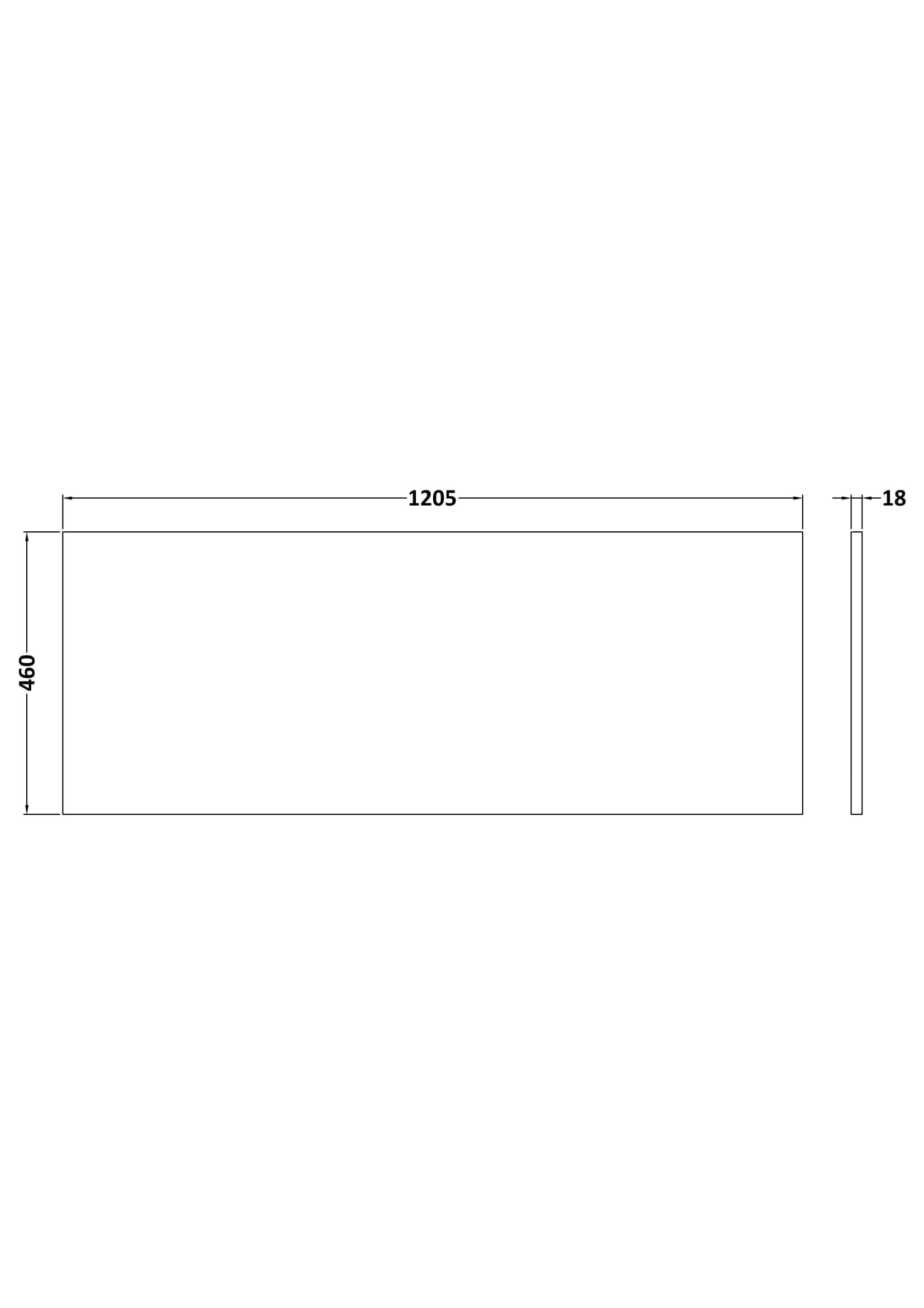 Hudson Reed Solid Surface Worktop for Bathroom Vanities, Durable Stone Countertop for Modern Bathroom and Vanity Units in Premium Bleached Cuneo Oak, 1200mm