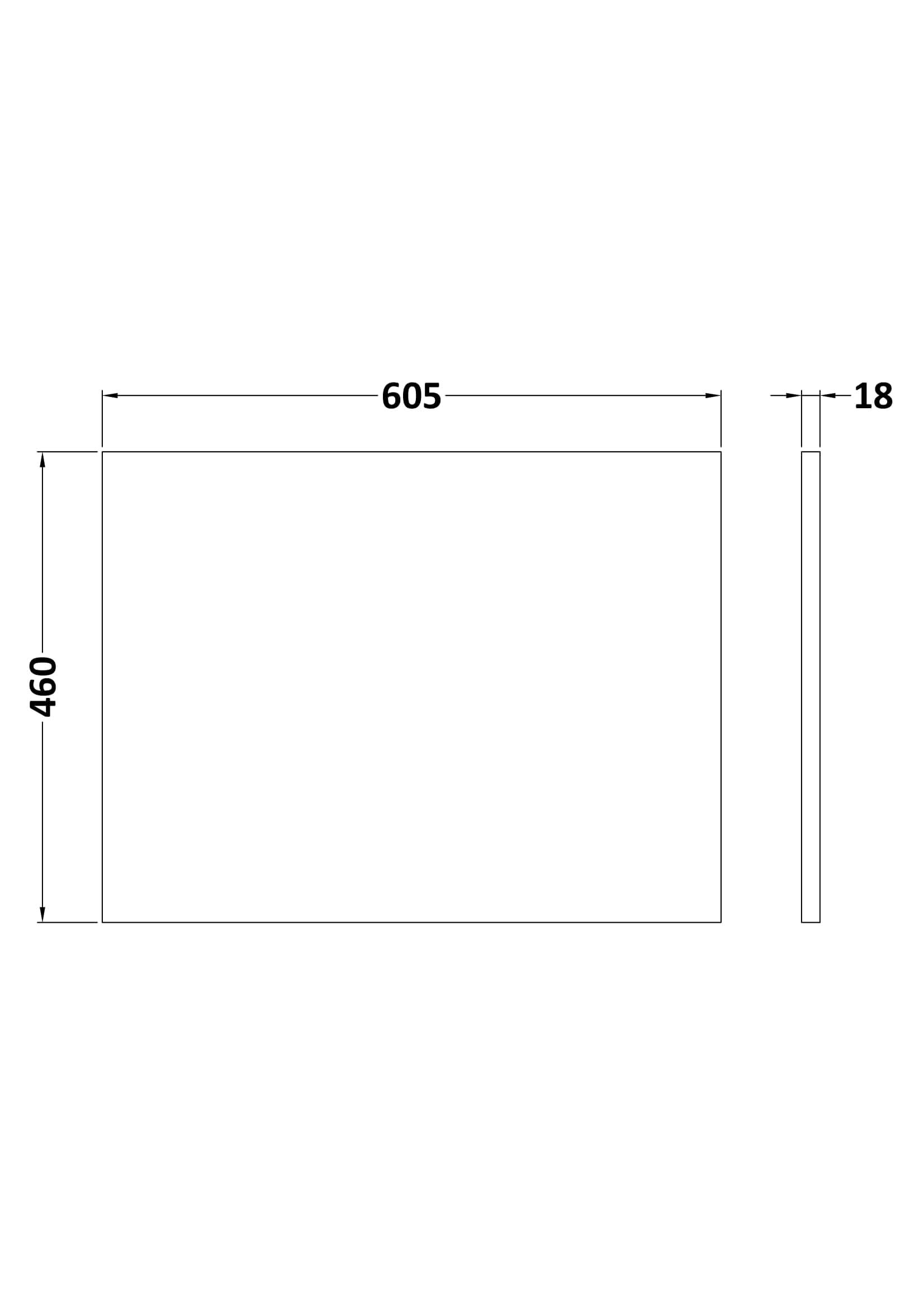 Hudson Reed Solid Surface Worktop for Bathroom Vanities, Durable Stone Countertop for Modern Bathroom and Vanity Units in Premium Bleached Cuneo Oak, 600mm