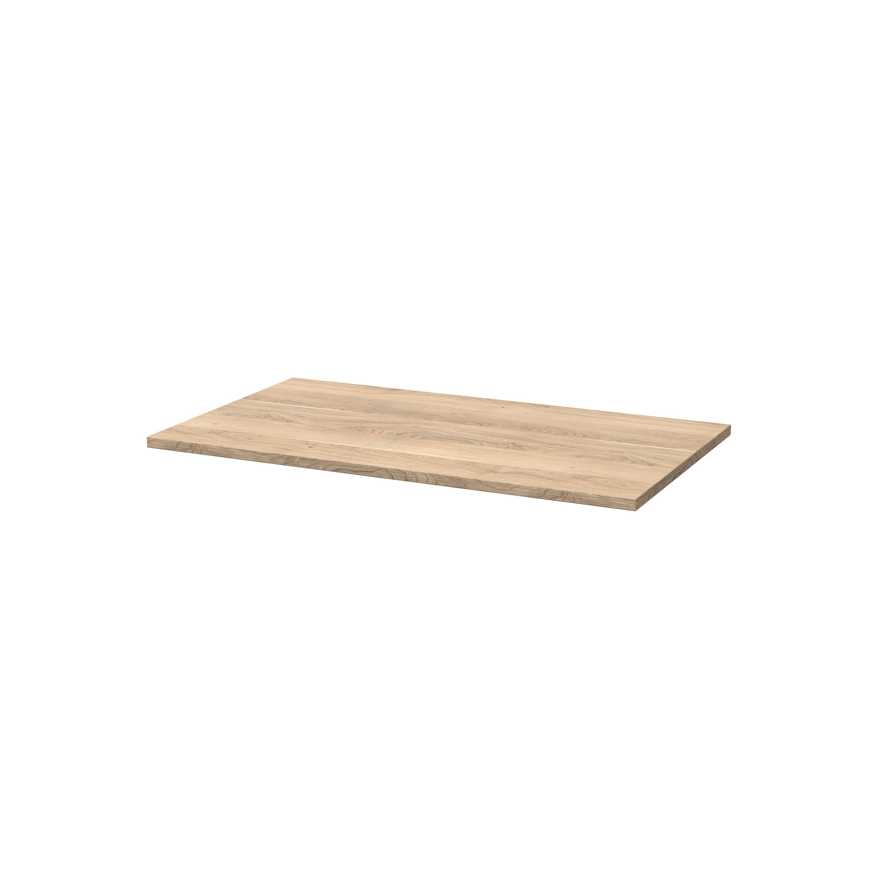 Hudson Reed Solid Surface Worktop for Bathroom Vanities, Durable Stone Countertop for Modern Bathroom and Vanity Units in Premium Bleached Cuneo Oak, 800mm