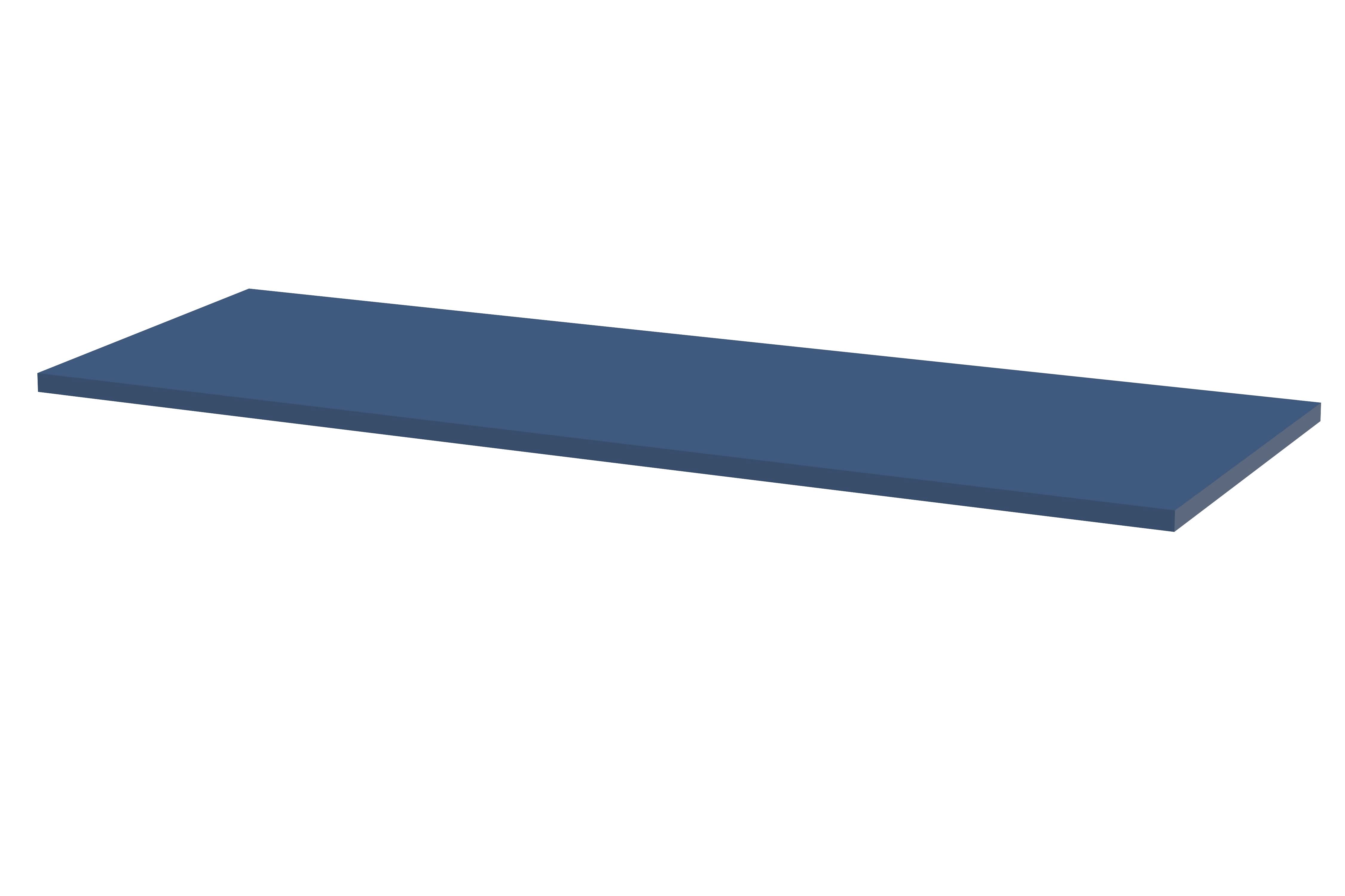 Hudson Reed Solid Surface Worktop for Bathroom Vanities, Durable Stone Countertop for Modern Bathroom and Vanity Units in Premium Satin Blue, 1200mm