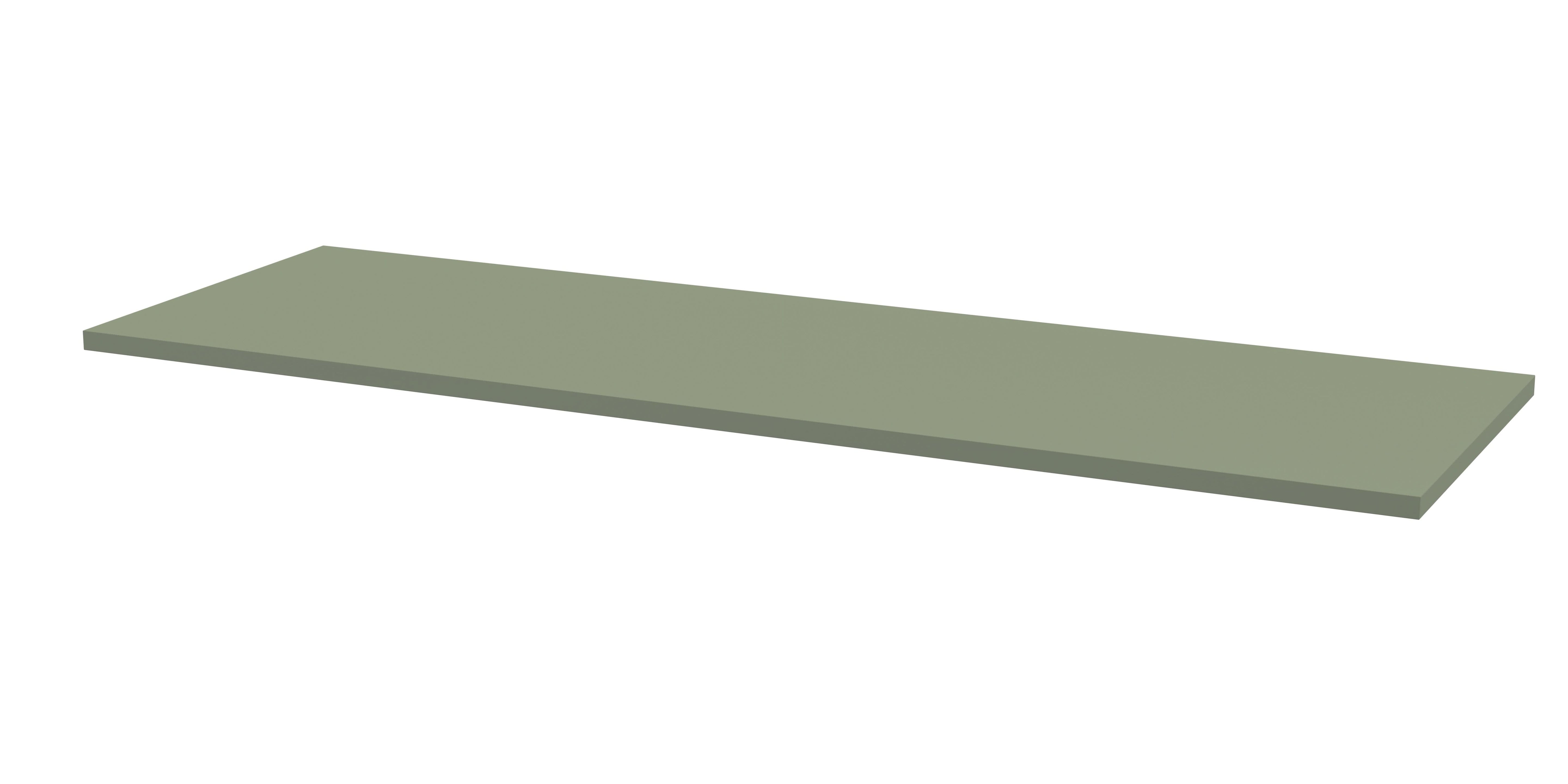 Hudson Reed Arno Solid Surface Worktop for Bathroom Vanities, Durable Stone Countertop for Modern Bathroom and Vanity Units in Premium Satin Green, 1200mm