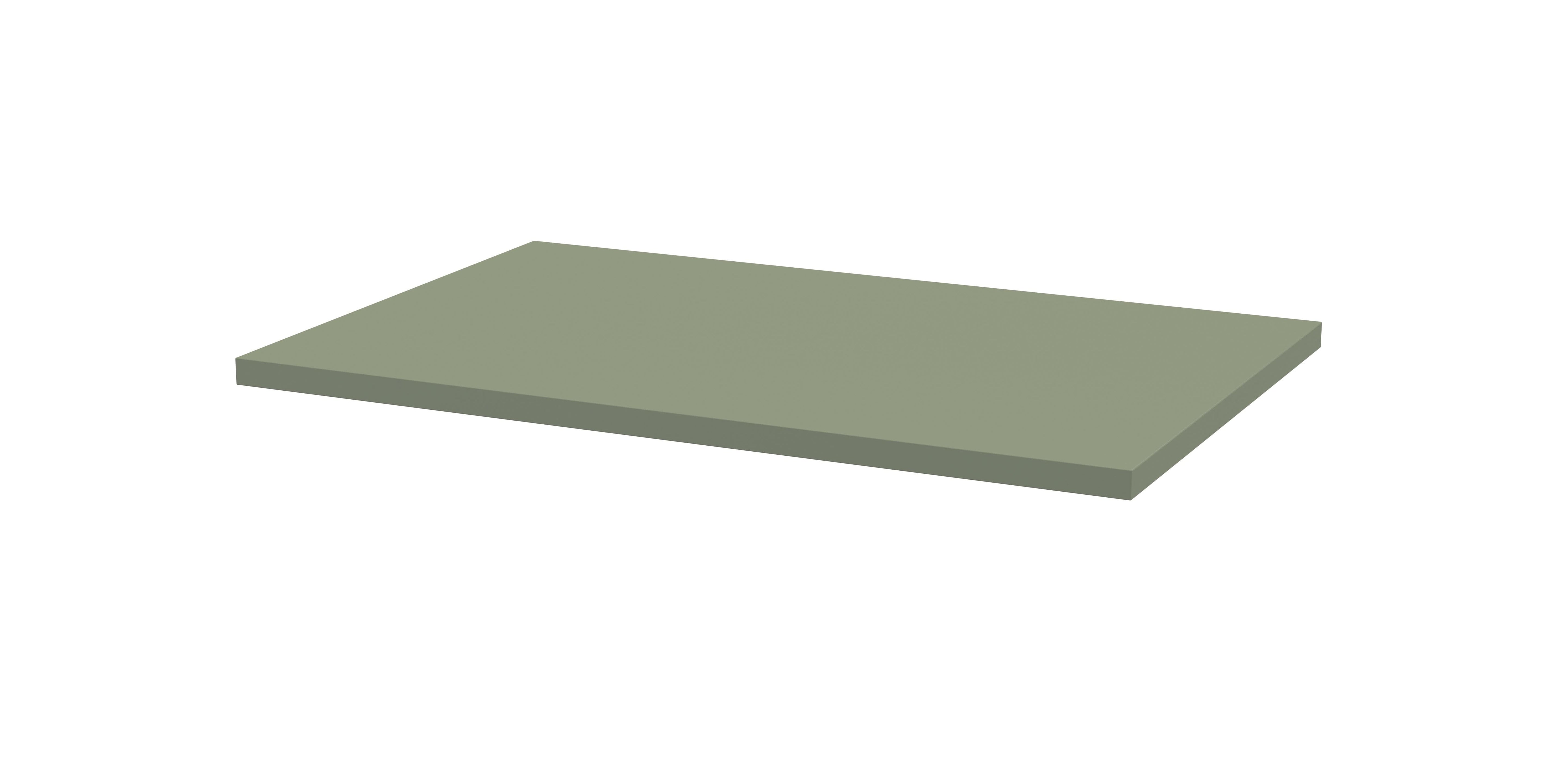 Hudson Reed Arno Solid Surface Worktop for Bathroom Vanities, Durable Stone Countertop for Modern Bathroom and Vanity Units in Premium Satin Green, 600mm