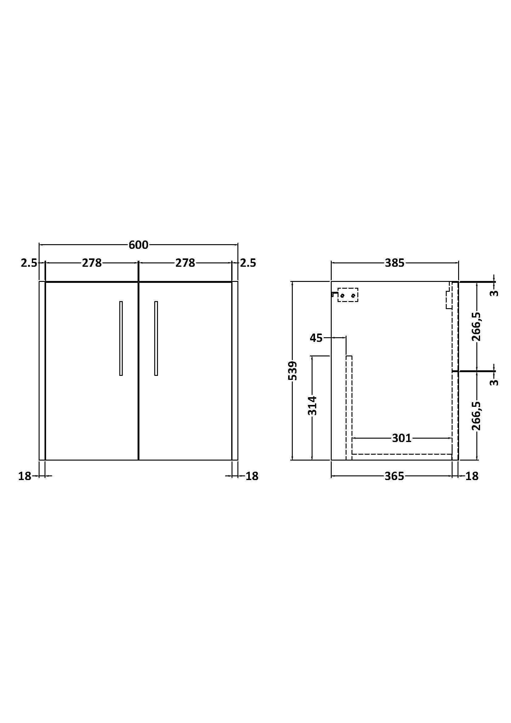 Hudson Reed Juno Wall Hung Vanity Unit, Durable 2 Soft Close Door with D Shape Handle Cabinet for Compact Bathroom in Graphite Grey Textured Woodgrain Finish, 600mm