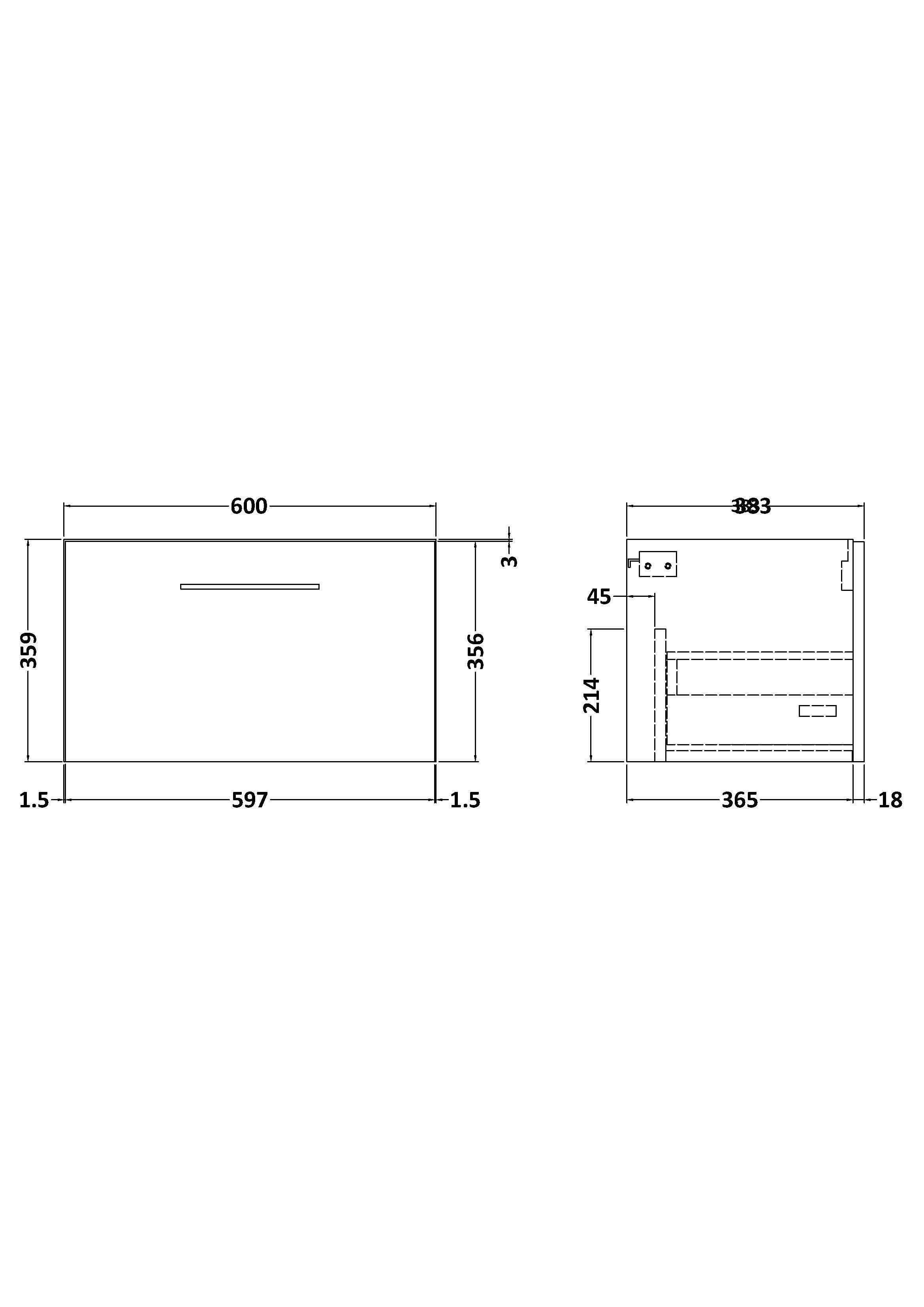 Hudson Reed Arno Wall Hung Vanity Unit, Durable Single Soft-Close Drawer with D-Shape Handle Vanity Unit for Modern Bathroom Setups in Satin Green Finish, 600mm