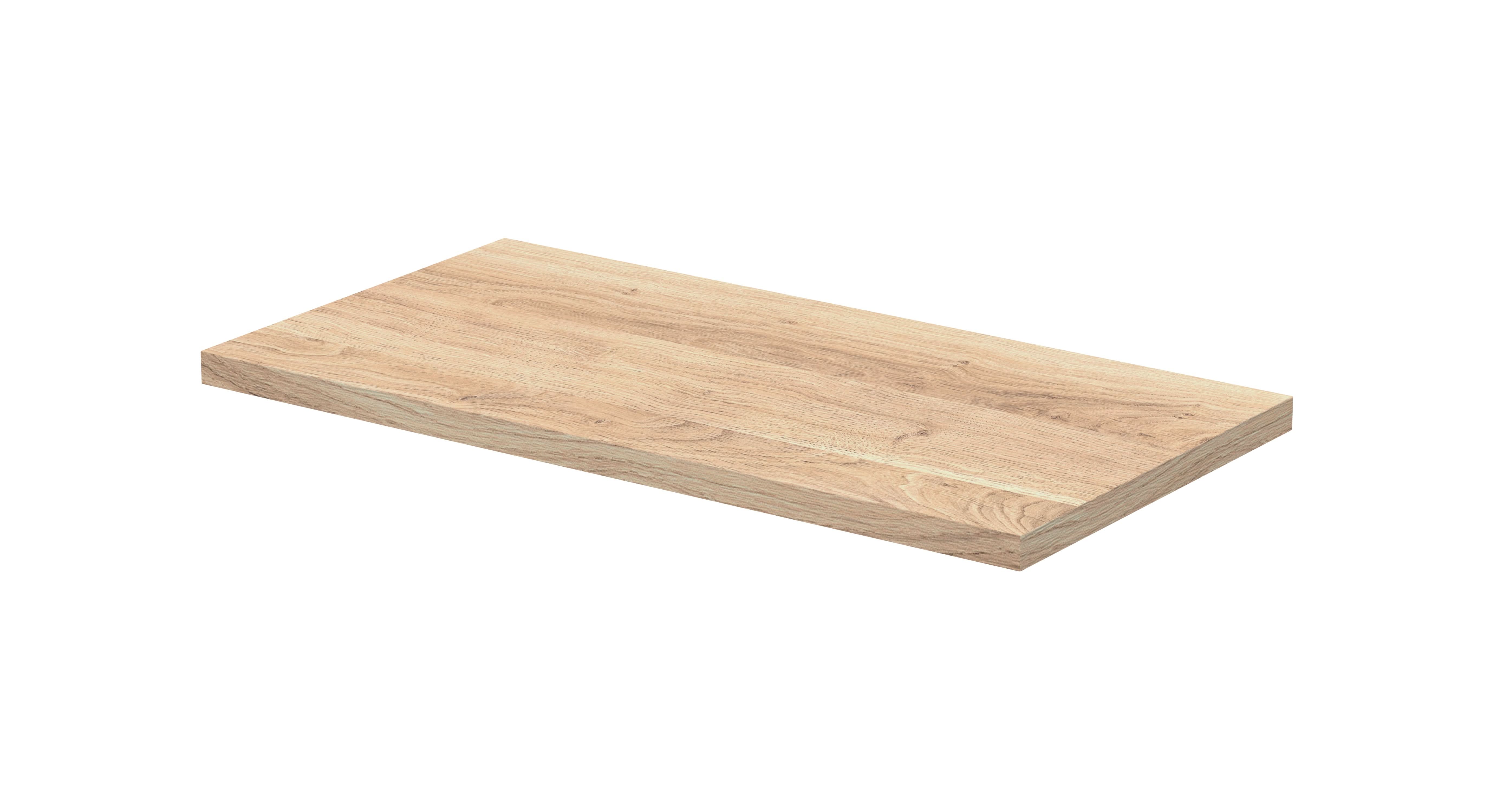 Hudson Reed Fusion WC Unit Worktop, Compact Durable Solid Surface Bathroom Countertop Designed for Modern Fitted Toilet Units in Premium Bleached Oak Finish, 505X260