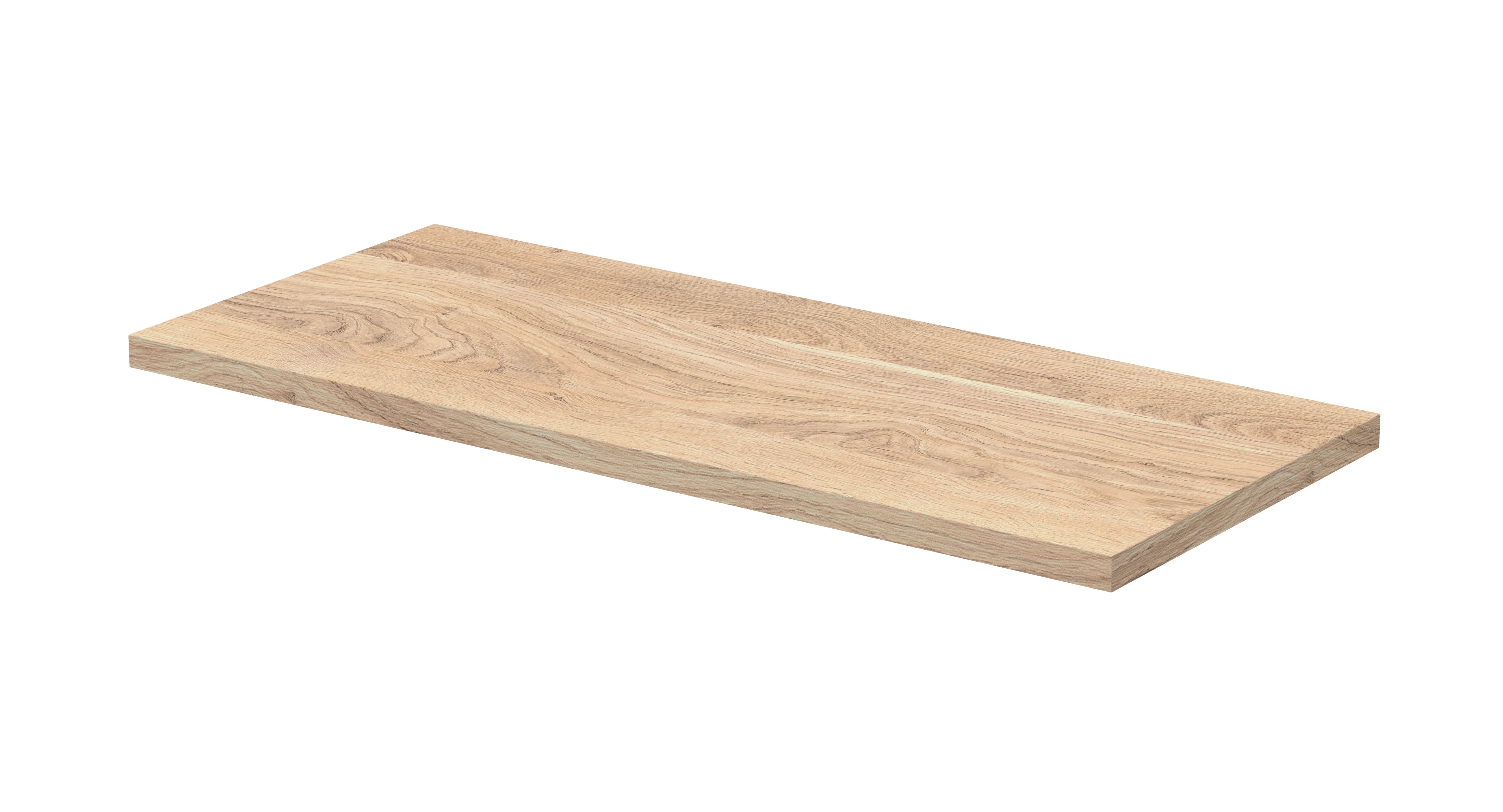 Hudson Reed Fusion WC Unit Worktop, Compact Durable Solid Surface Bathroom Countertop Designed for Modern Fitted Toilet Units in Premium Bleached Oak Finish, 605X260