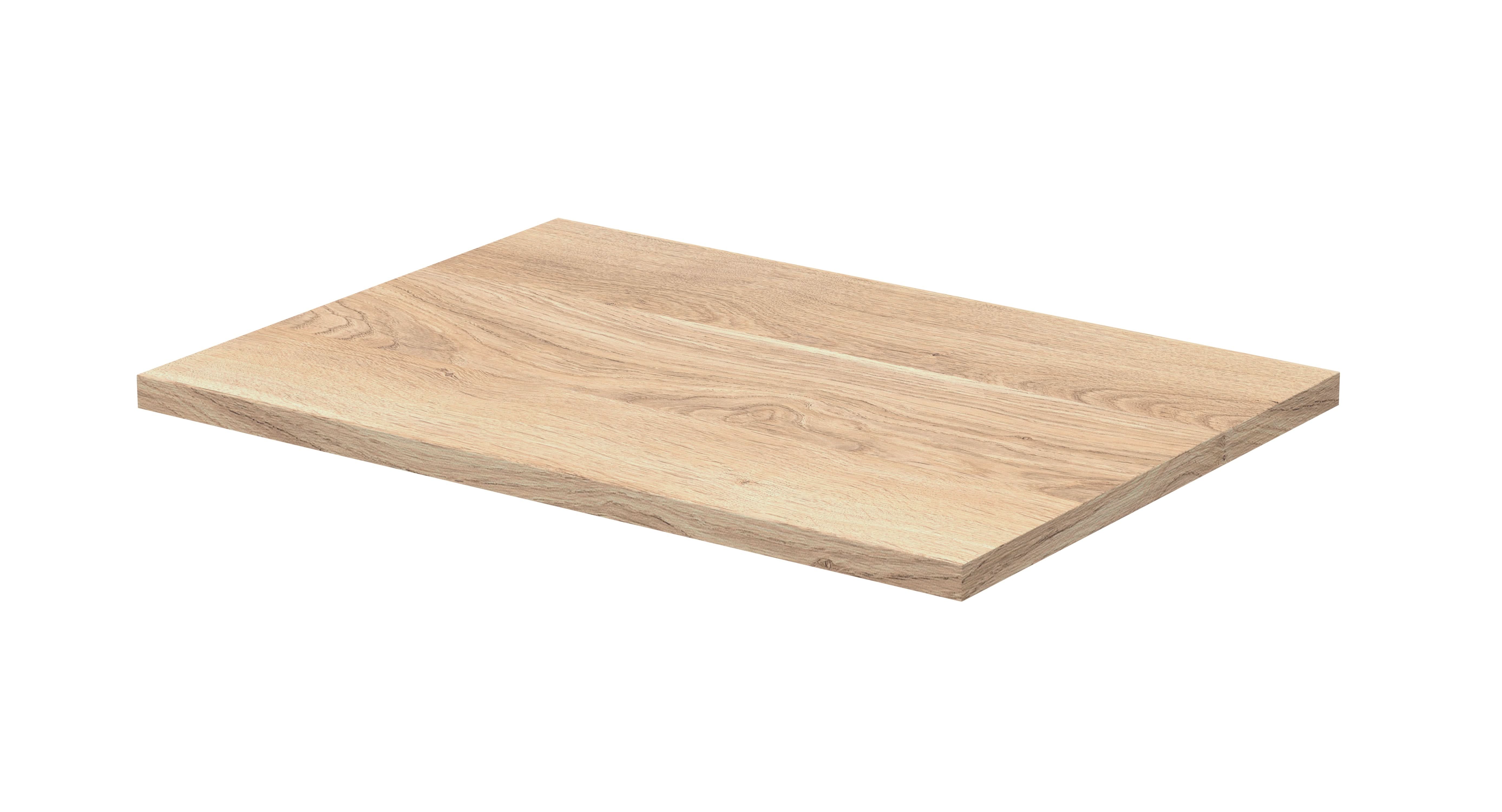 Hudson Reed Fusion WC Unit Worktop, Compact Durable Solid Surface Bathroom Countertop Designed for Modern Fitted Toilet Units in Premium Bleached Oak Finish, 605X360