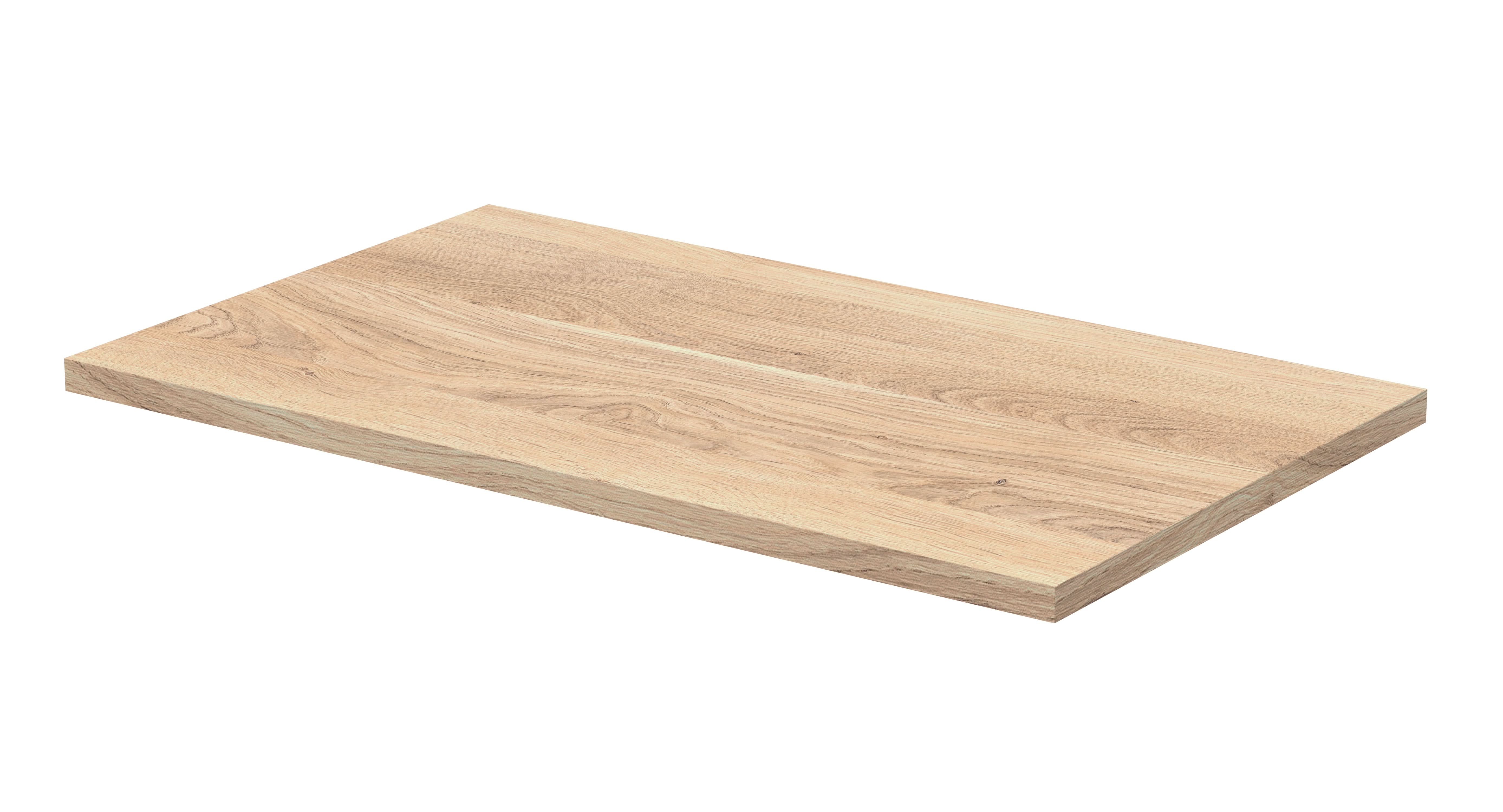 Hudson Reed Fusion WC Unit Worktop, Compact Durable Solid Surface Bathroom Countertop Designed for Modern Fitted Toilet Units in Premium Bleached Oak Finish, 605X360