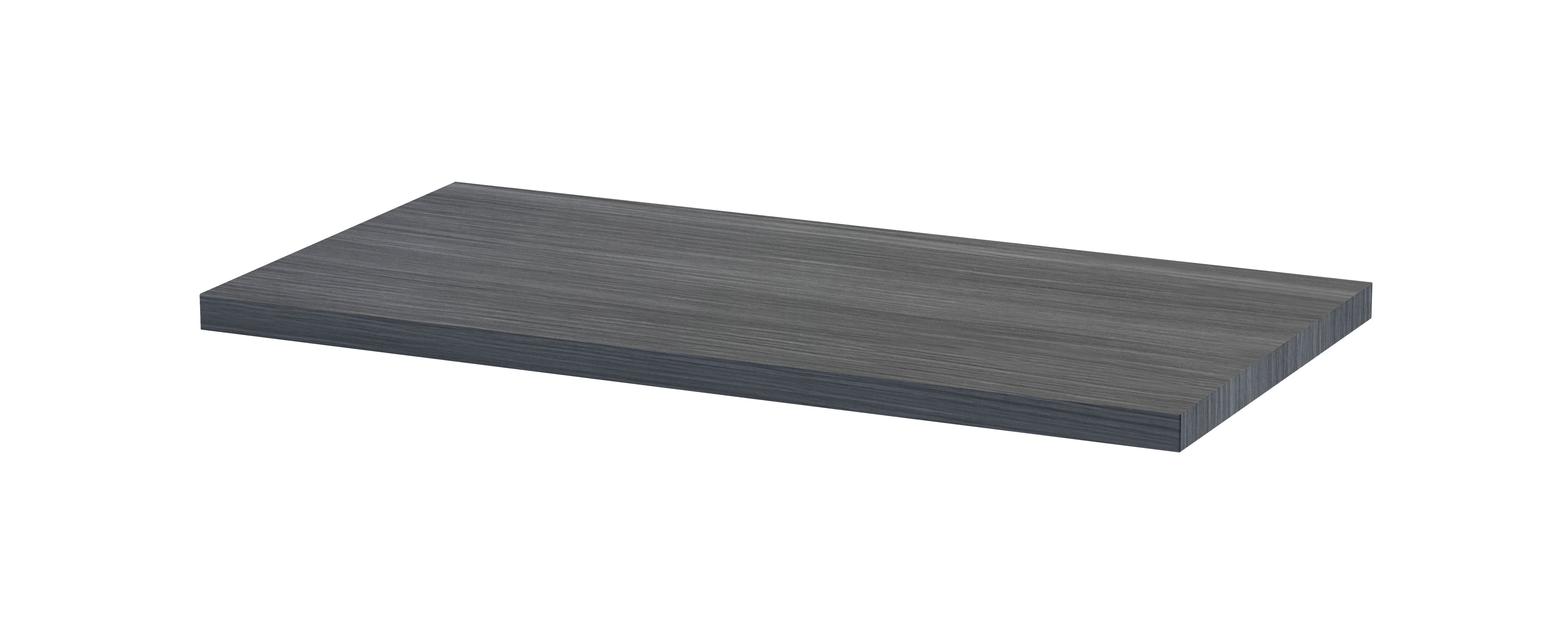 Hudson Reed Fusion WC Unit Worktop, Compact Durable Solid Surface Bathroom Countertop Designed for Modern Fitted Toilet Units in Premium Anthracite Woodgrain Finish, 505X260