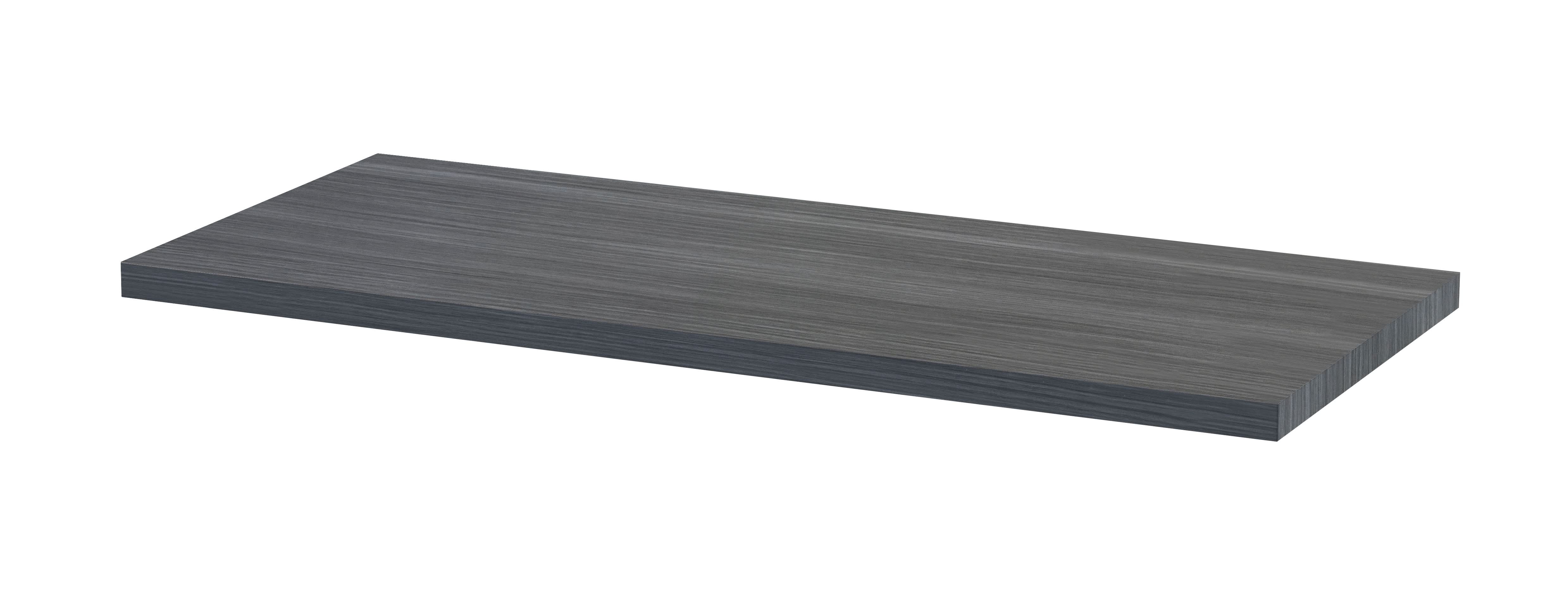 Hudson Reed Fusion WC Unit Worktop, Compact Durable Solid Surface Bathroom Countertop Designed for Modern Fitted Toilet Units in Premium  Anthracite Woodgrain Finish, 605X260