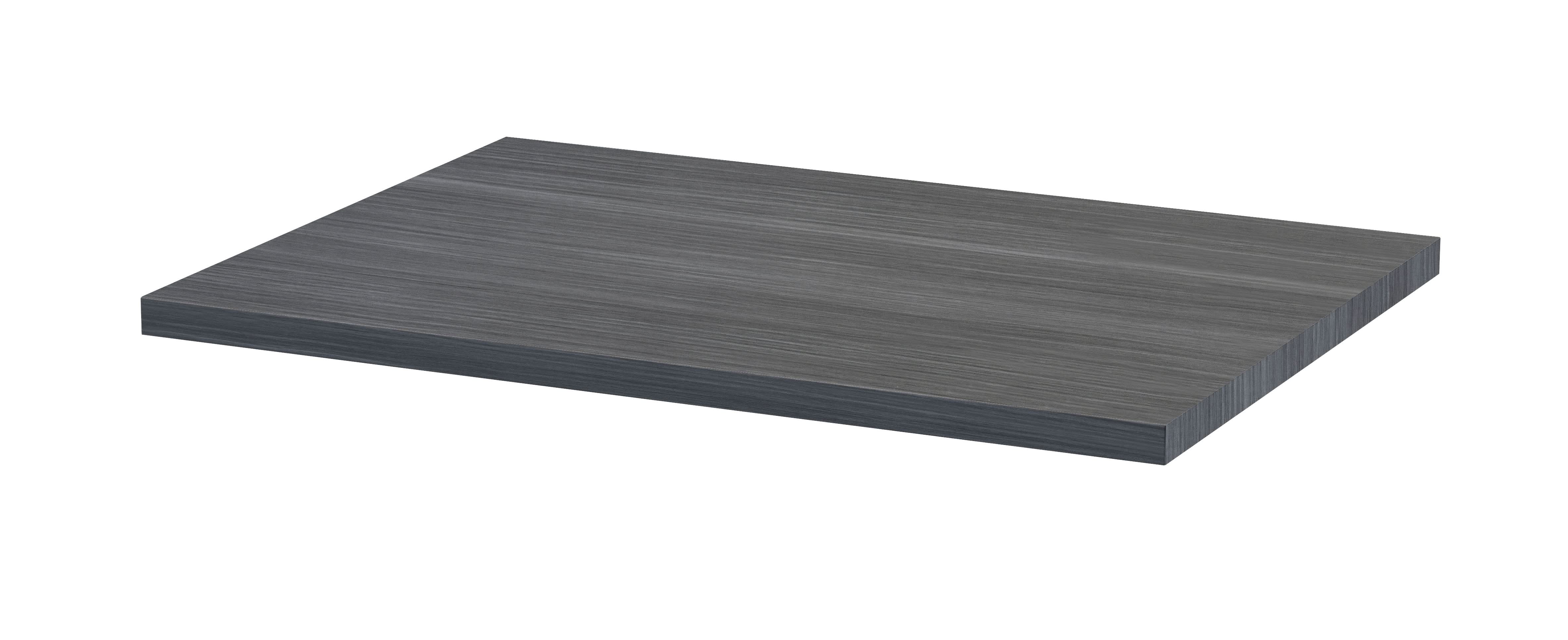 Hudson Reed Fusion WC Unit Worktop, Compact Durable Solid Surface Bathroom Countertop Designed for Modern Fitted Toilet Units in Premium  Anthracite Woodgrain Finish, 605X360