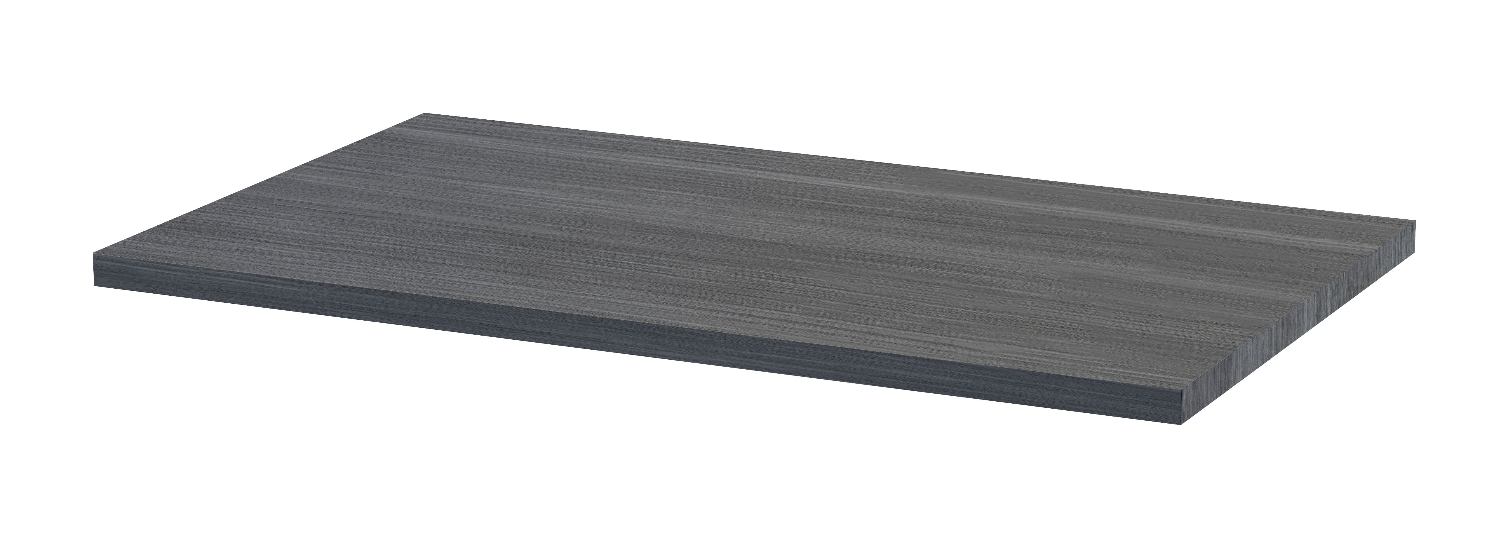 Hudson Reed Fusion WC Unit Worktop, Compact Durable Solid Surface Bathroom Countertop Designed for Modern Fitted Toilet Units in Premium Anthracite Woodgrain Finish, 605X360