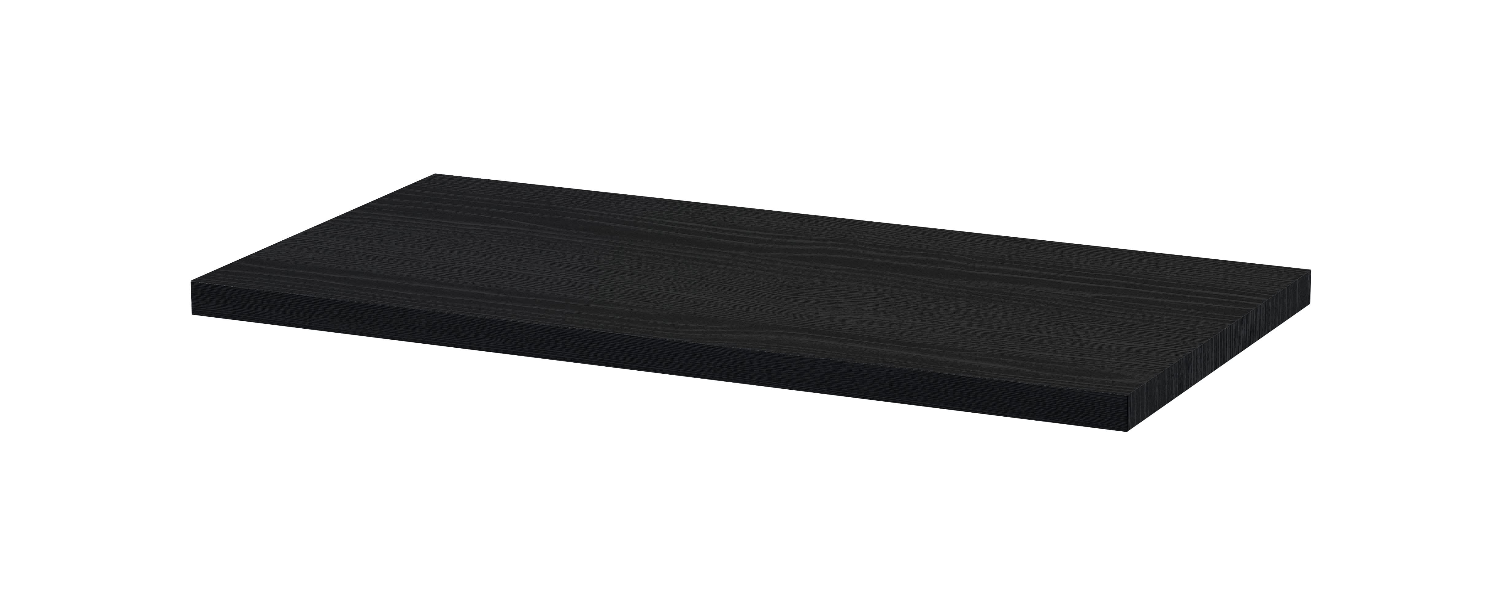 Hudson Reed Fusion WC Unit Worktop, Compact Durable Solid Surface Bathroom Countertop Designed for Modern Fitted Toilet Units in Premium Hacienda Black Finish, 505X260