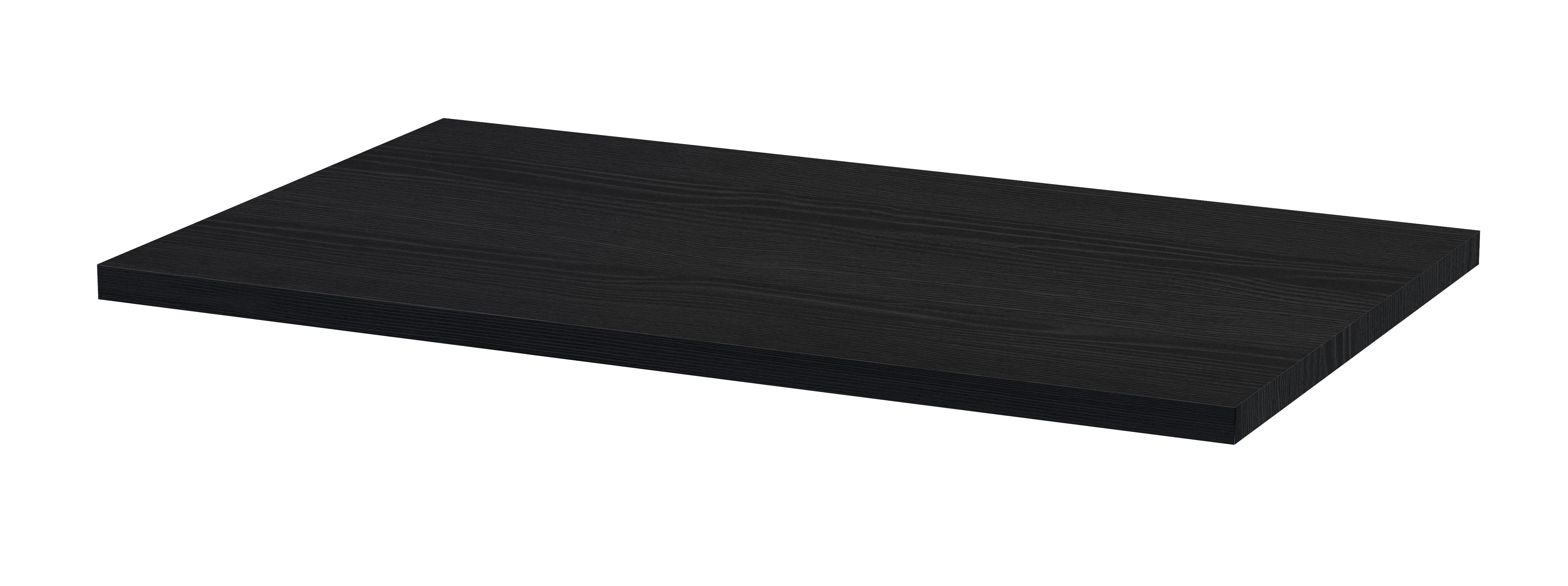 Hudson Reed Fusion WC Unit Worktop, Compact Durable Solid Surface Bathroom Countertop Designed for Modern Fitted Toilet Units in Premium Hacienda Black Finish, 605X360