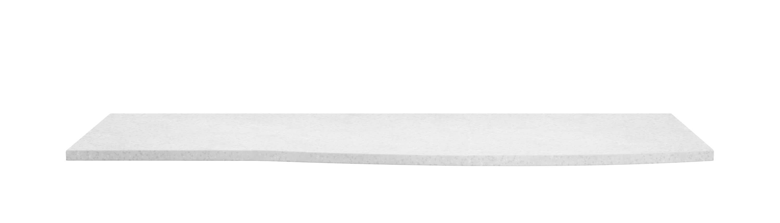 Hudson Reed Sarenna Marble Worktop, Durable Natural Stone Bathroom Worktop for Vanity Units, Solid Surface Countertop Designed in Premium White Finish, 1000mm