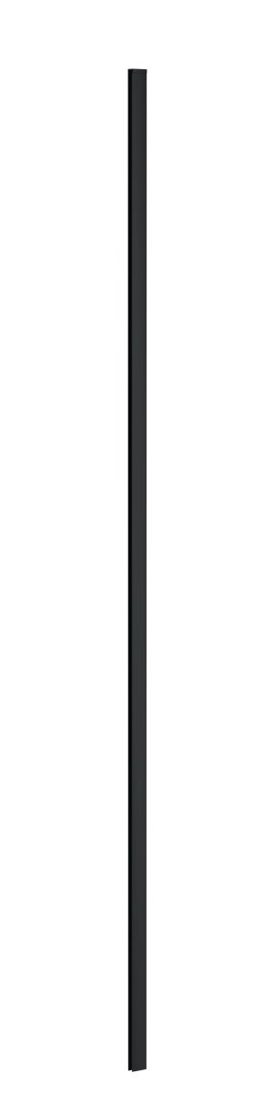 Nuie Wetroom Wall Channel, Aluminium Enclosure Accessory, Fixed Bathroom Shower Glass Shower Screen in Matt Black, 1850mm