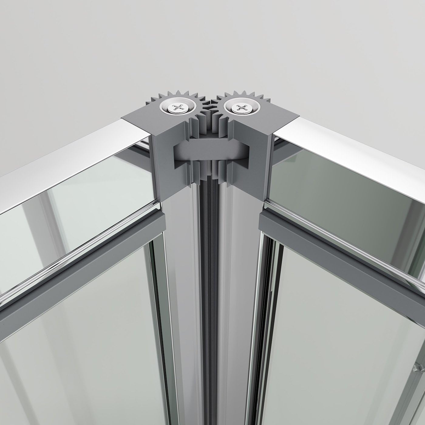 iBathUK Solis Bifold EasyClean Glass Shower Enclosure, Reversible 6mm Folding Door, 760mm