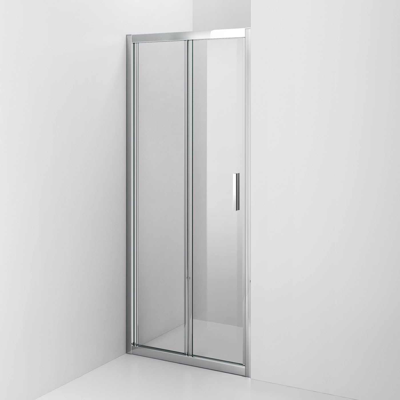 iBathUK Solis Bifold EasyClean Glass Shower Enclosure, Reversible 6mm Folding Door, 760mm