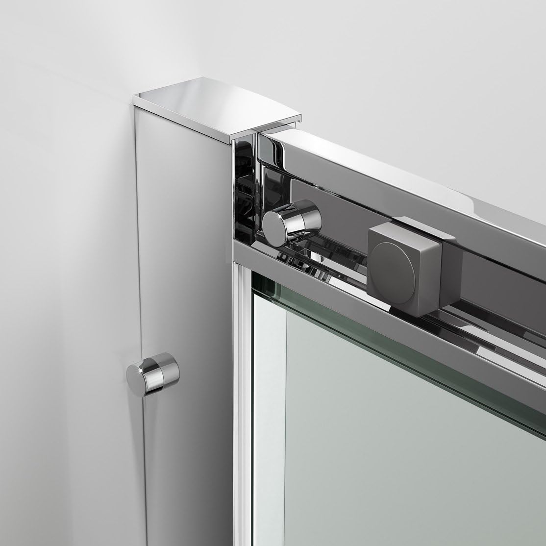 iBathUK Vesper Modern Quadrant Glass Shower Enclosure, Curved Double Sliding Doors, Quadrant Shower Enclosure, 800â€¯Ã—â€¯800â€¯mm
