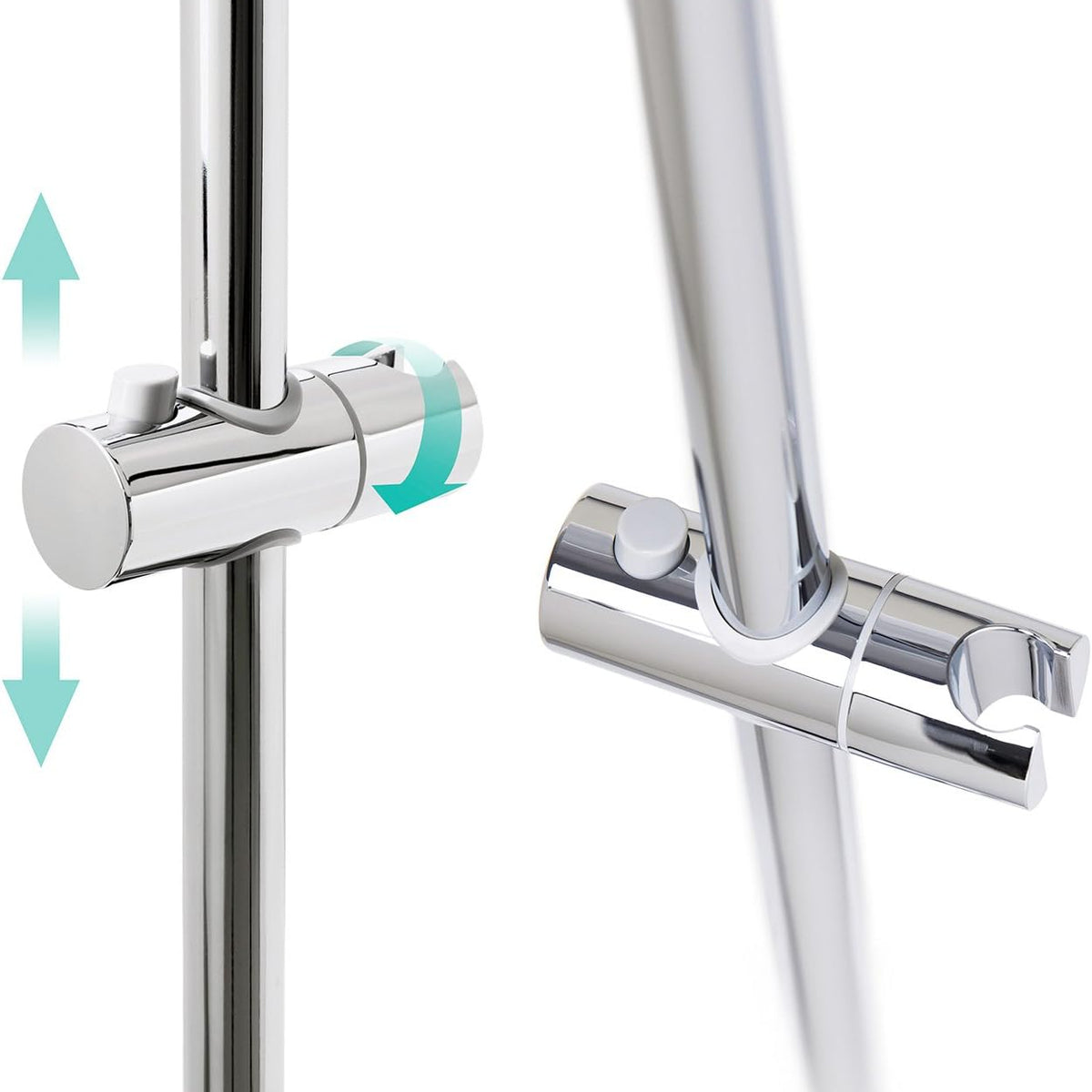 Eco Exposed Bottom Outlet Thermostatic Bar Valve Shower Kit - Chrome