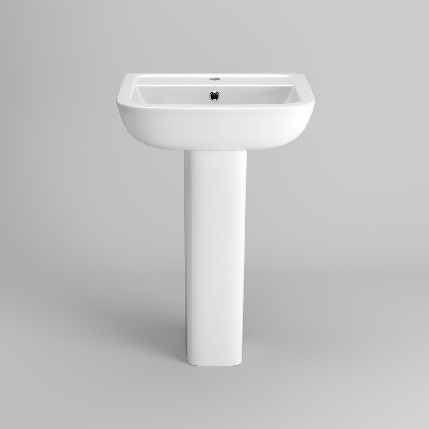 Naples Basin with Pedestal - White