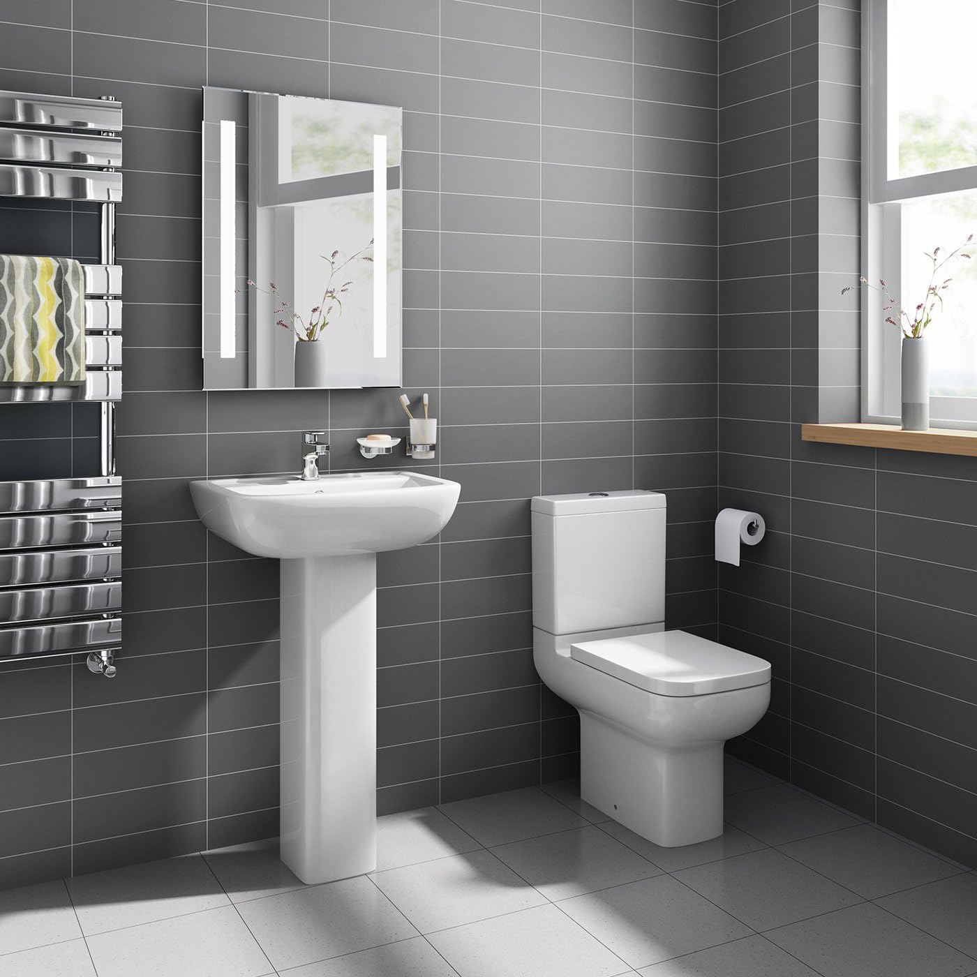 Naples Basin with Pedestal - White