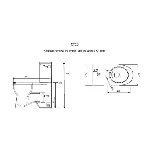 Fidenza Close Coupled Toilet with Soft Close Seat & Cistern - White
