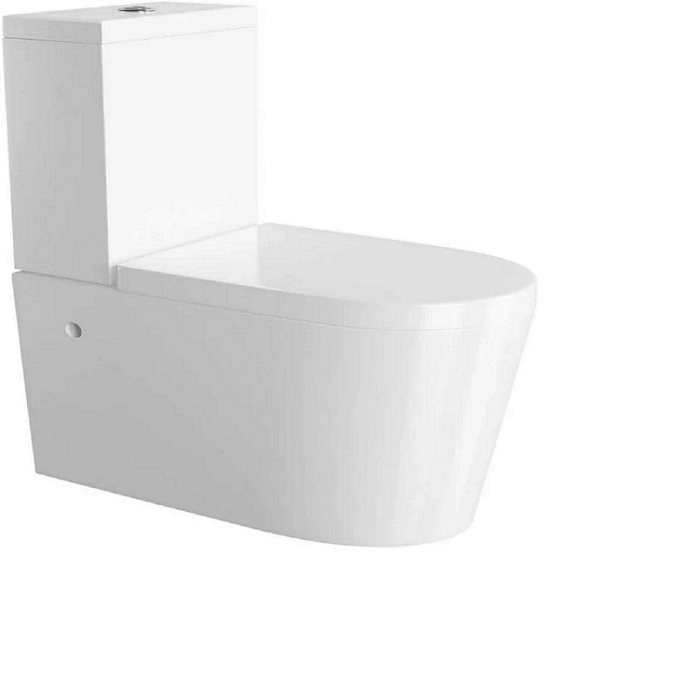 Fidenza Rimless Close Coupled Toilet with Soft Close Seat & Cistern - White