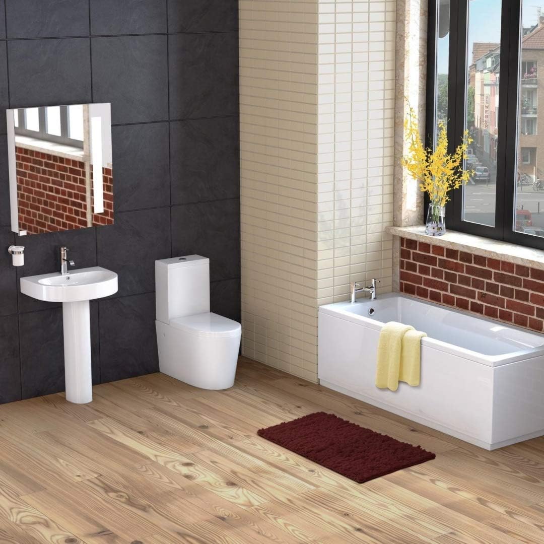 Fidenza Close Coupled Toilet with Soft Close Seat & Cistern - White