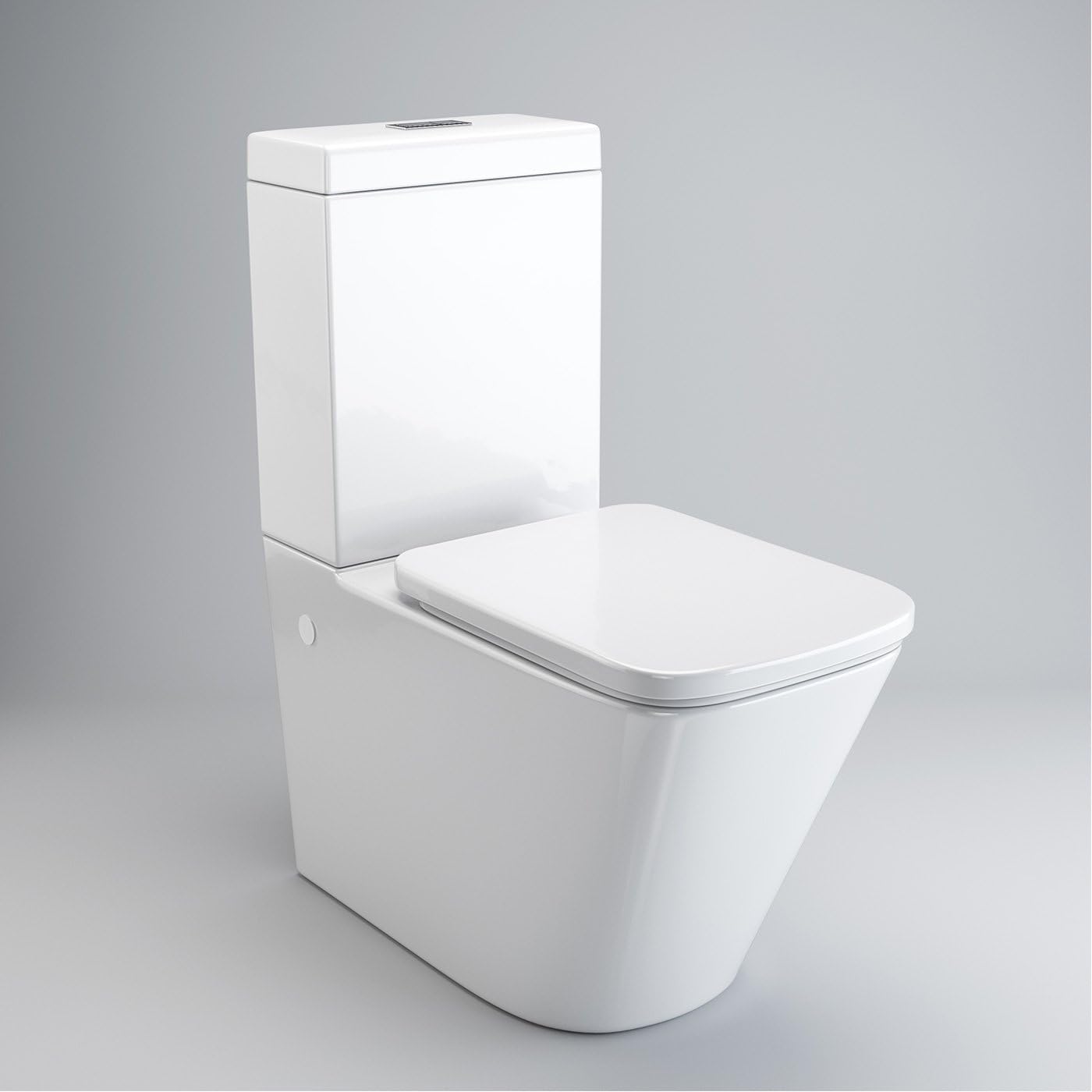Salerno Close Coupled Toilet with Soft Close Seat & Cistern - White