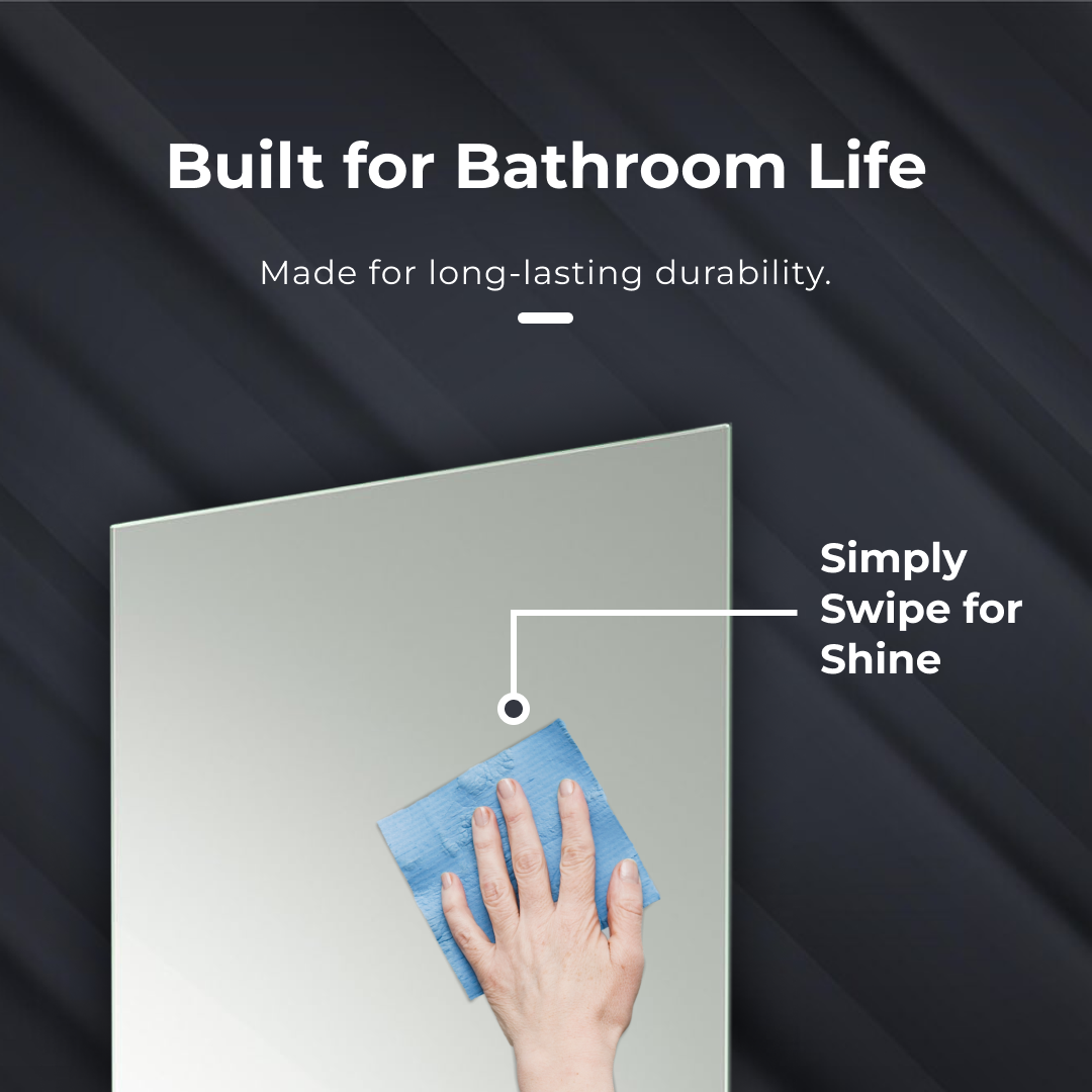 iBathUK Arcade Wall Mounted Corner Bathroom Mirror Cabinet, Stainless Steel Hinged Door Storage Unit with 2 Shelves, Modern Plain Mirror Design for Small Bathrooms and Cloakrooms in Silver, 300mm