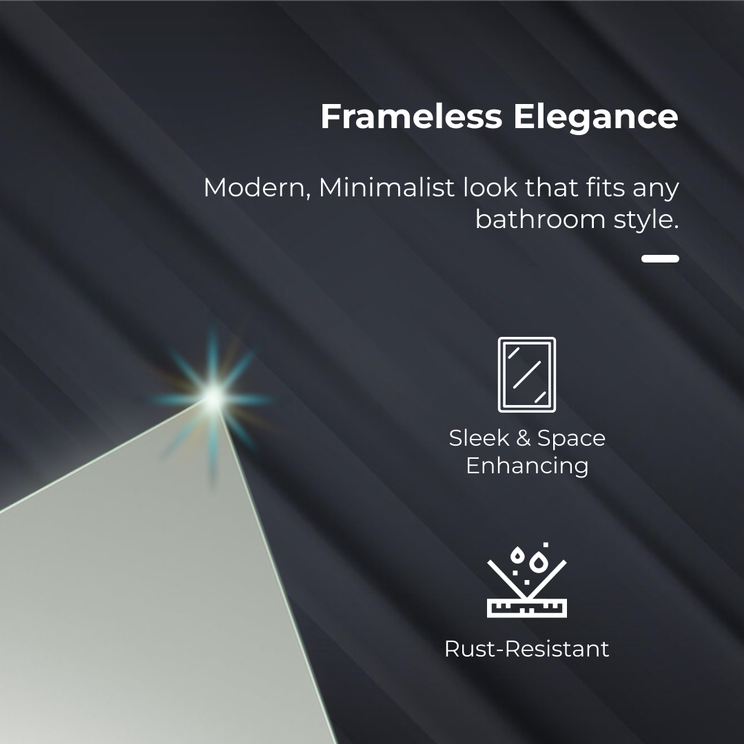 iBathUK Oslo Wall Mounted Mirror Cabinet, Triple Door Bathroom Wall Cabinet in 5 Shelves with Mirror, Modern Storage Unit with Bathroom Mirror in Landscape Orientation in Silver, 600 x 900mm