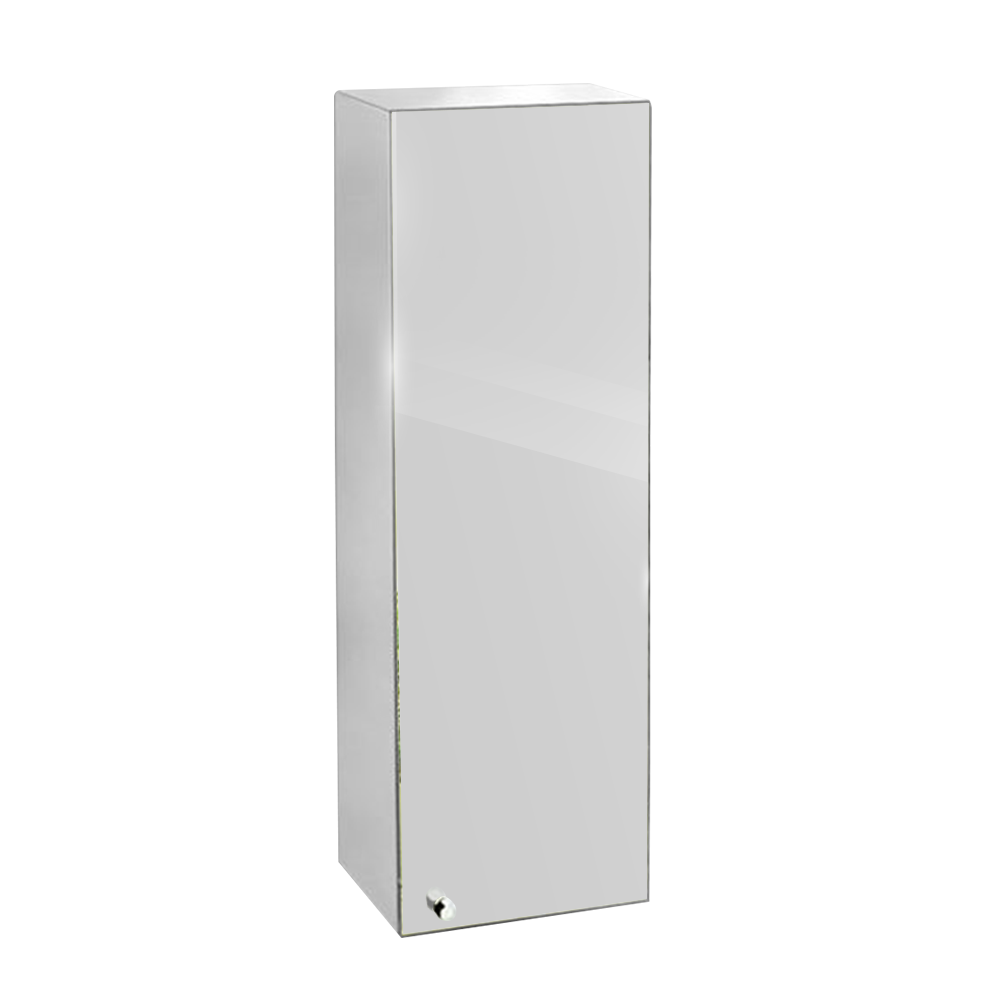 iBathUK Revo Illuminated Stainless Steel Mirror Cabinet with Touch Sensor - Silver
