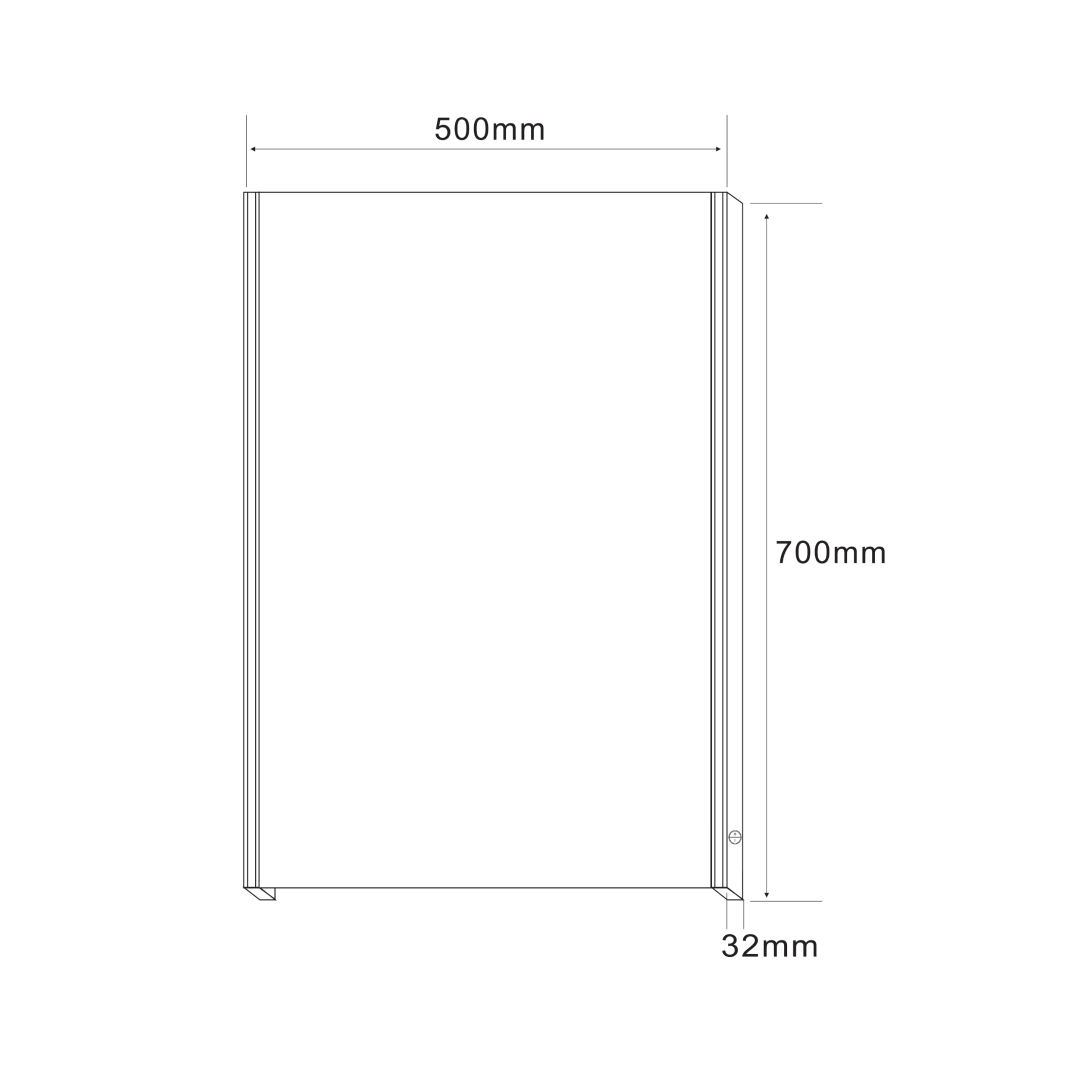 iBathUK Nebula Wall Mounted LED Bathroom Mirror, Modern Pre-Assembled Illuminated Light Up Mirror with 2 LED Lights with Touch Sensor Operation, Portrait or Landscape Mounting, 700 x 500mm