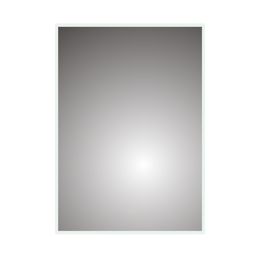 iBathUK Spectra Wall Mounted LED Bathroom Mirror, Modern Pre-Assembled Illuminated Light Up Mirror with Demister Pad with Touchless Sensor Switch, Portrait or Landscape Mounting, 500 x 700mm