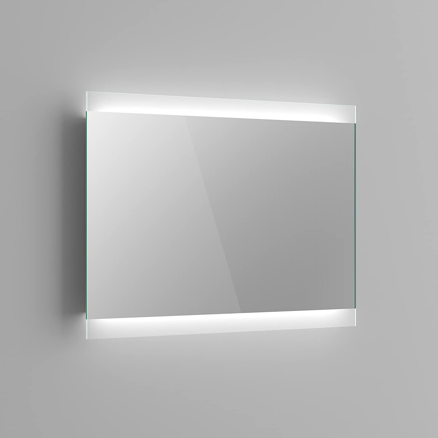 iBathUK Averra LED Illuminated Bathroom Mirror with Demister Pad & Sensor Control - White