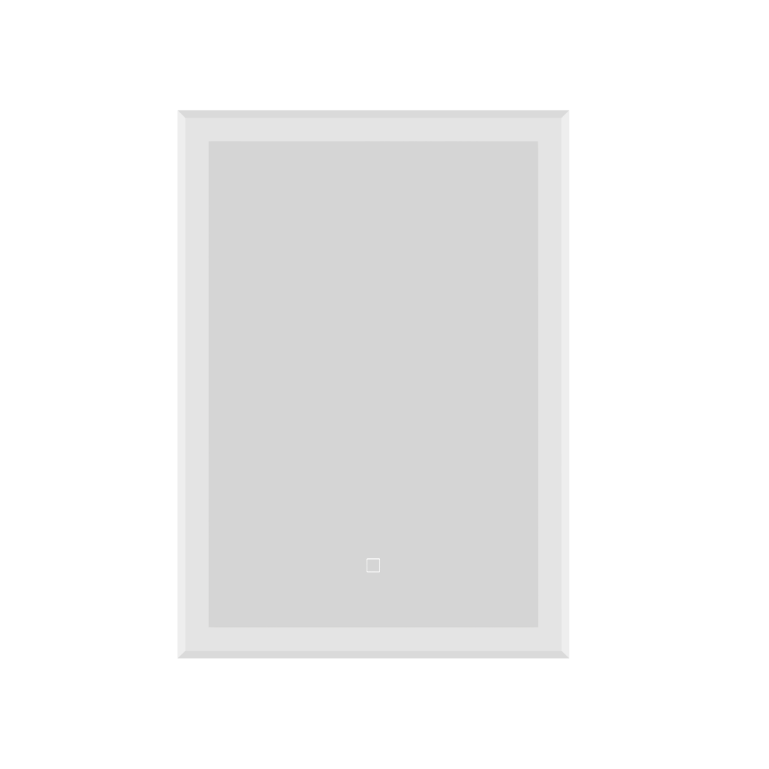 iBathUK Lustre Wall Mounted LED Bathroom Mirror, Modern Pre-Assembled Illuminated Light Up Mirror with 6500K LED Lighting, Demister Pad and Touch Switch Control, Portrait Mounting, 500 x 700mm