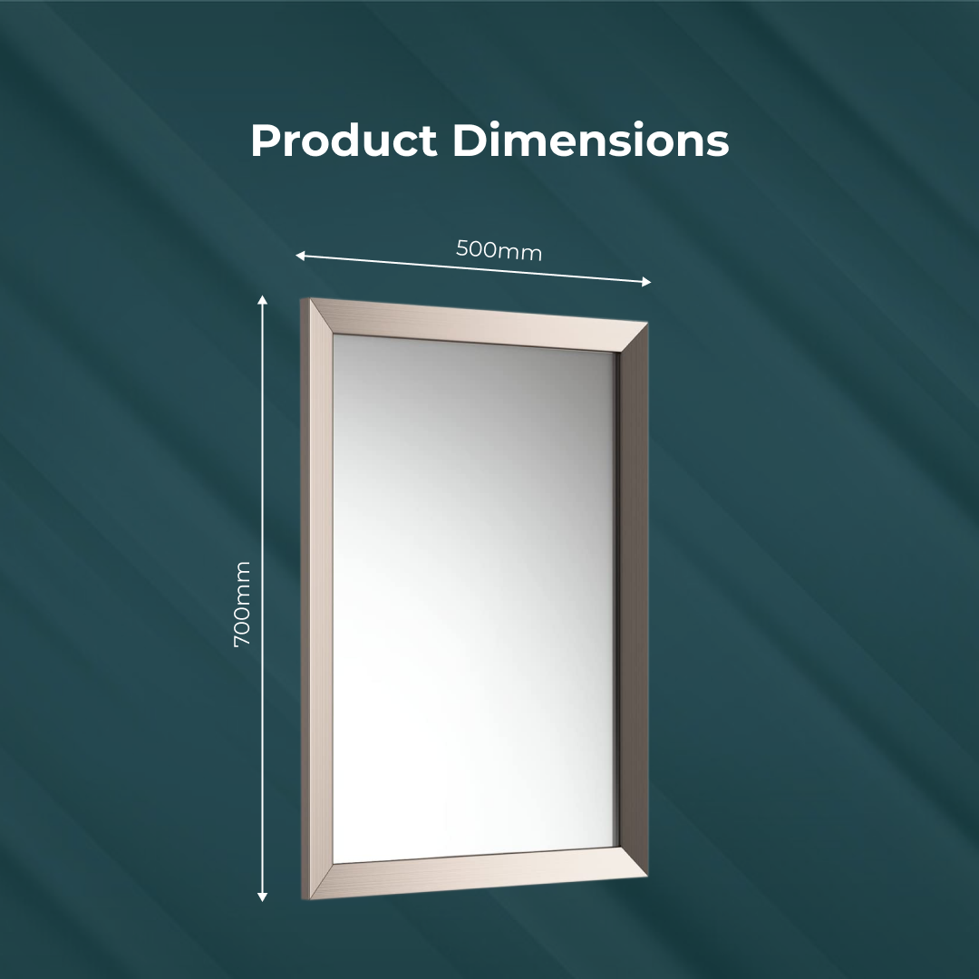 iBathUK Brillia Bevelled Pewter Framed Bathroom Mirror