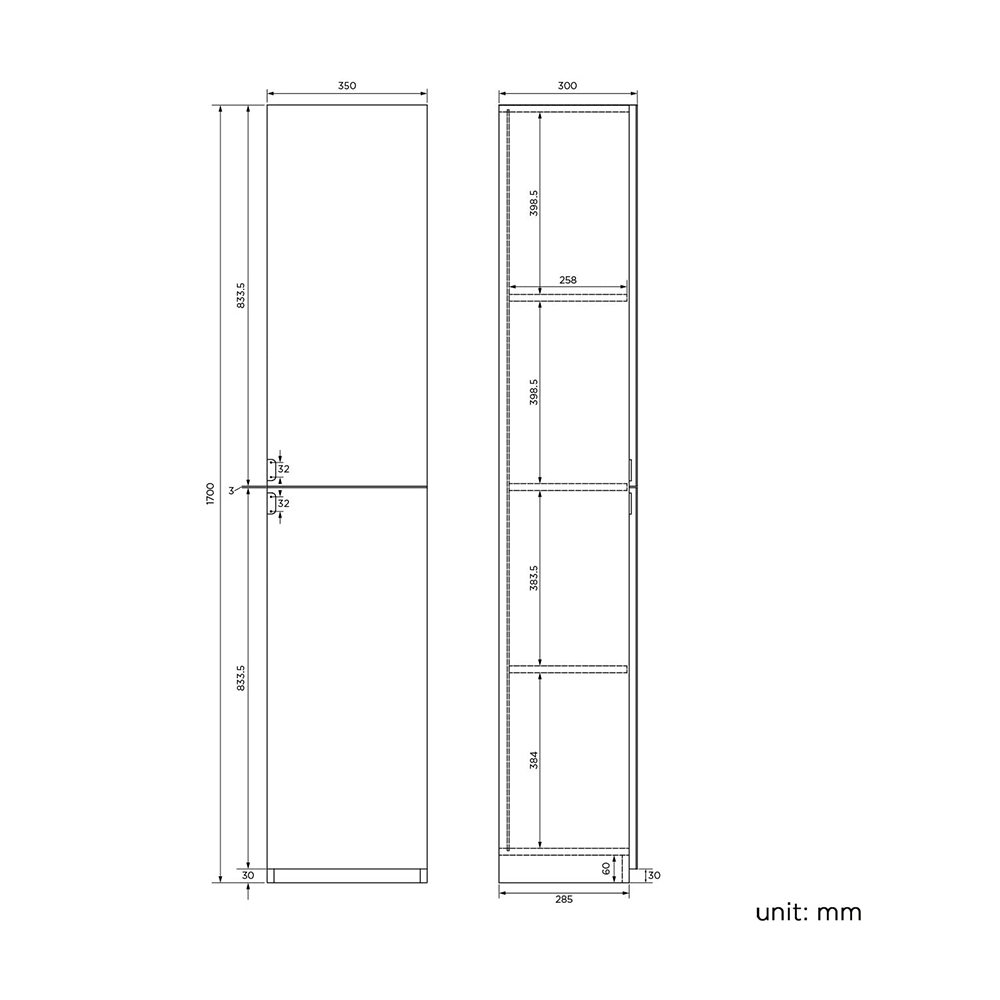 iBathUK Revo Illuminated Stainless Steel Mirror Cabinet with Touch Sensor - Silver