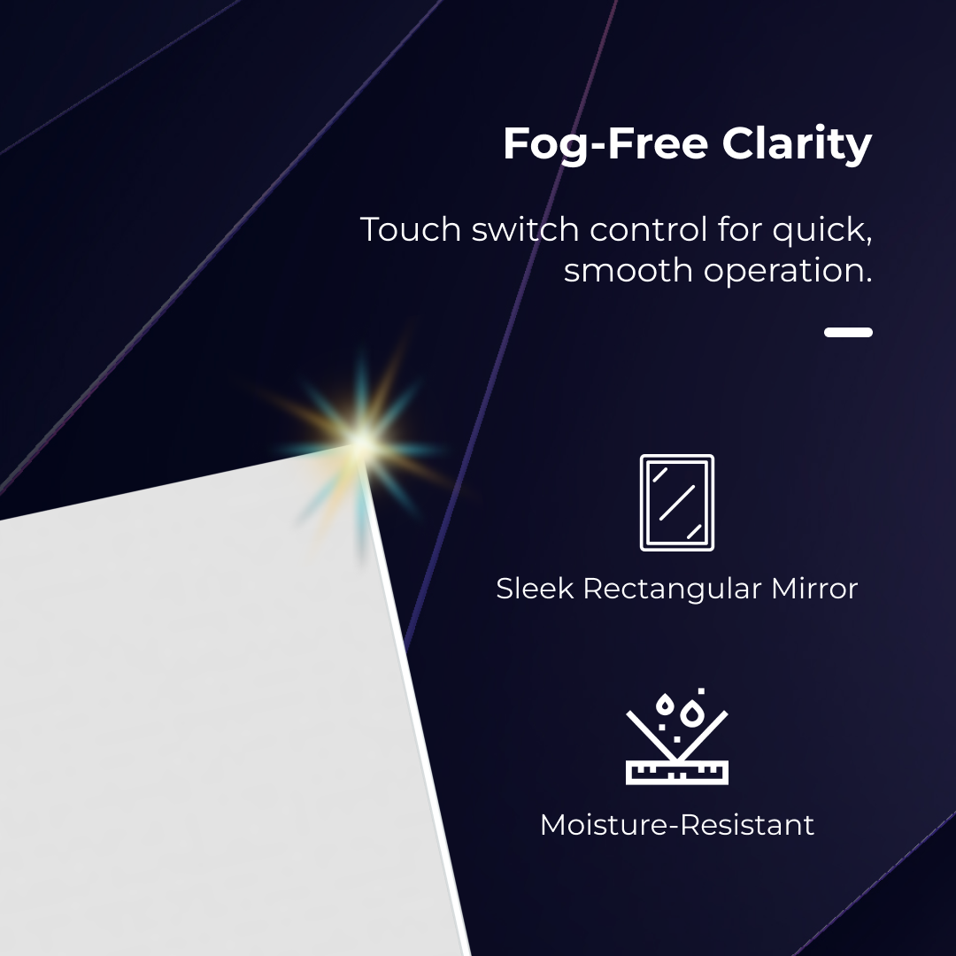 iBathUK Nebula Wall Mounted LED Bathroom Mirror, Modern Pre-Assembled Illuminated Light Up Mirror with 2 LED Lights with Touch Sensor Operation, Portrait or Landscape Mounting, 700 x 500mm