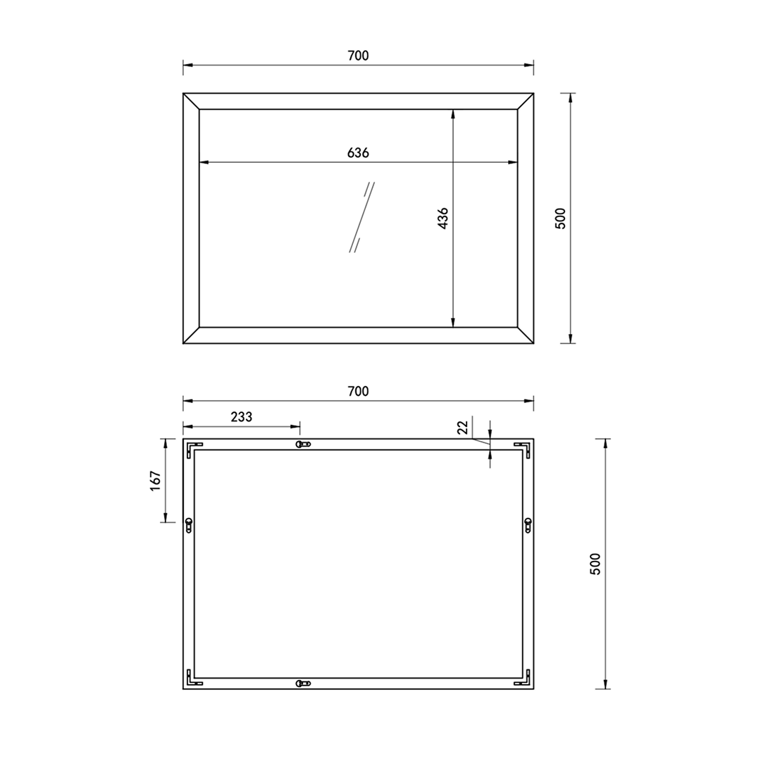 iBathUK Brillia Bevelled Pewter Framed Bathroom Mirror