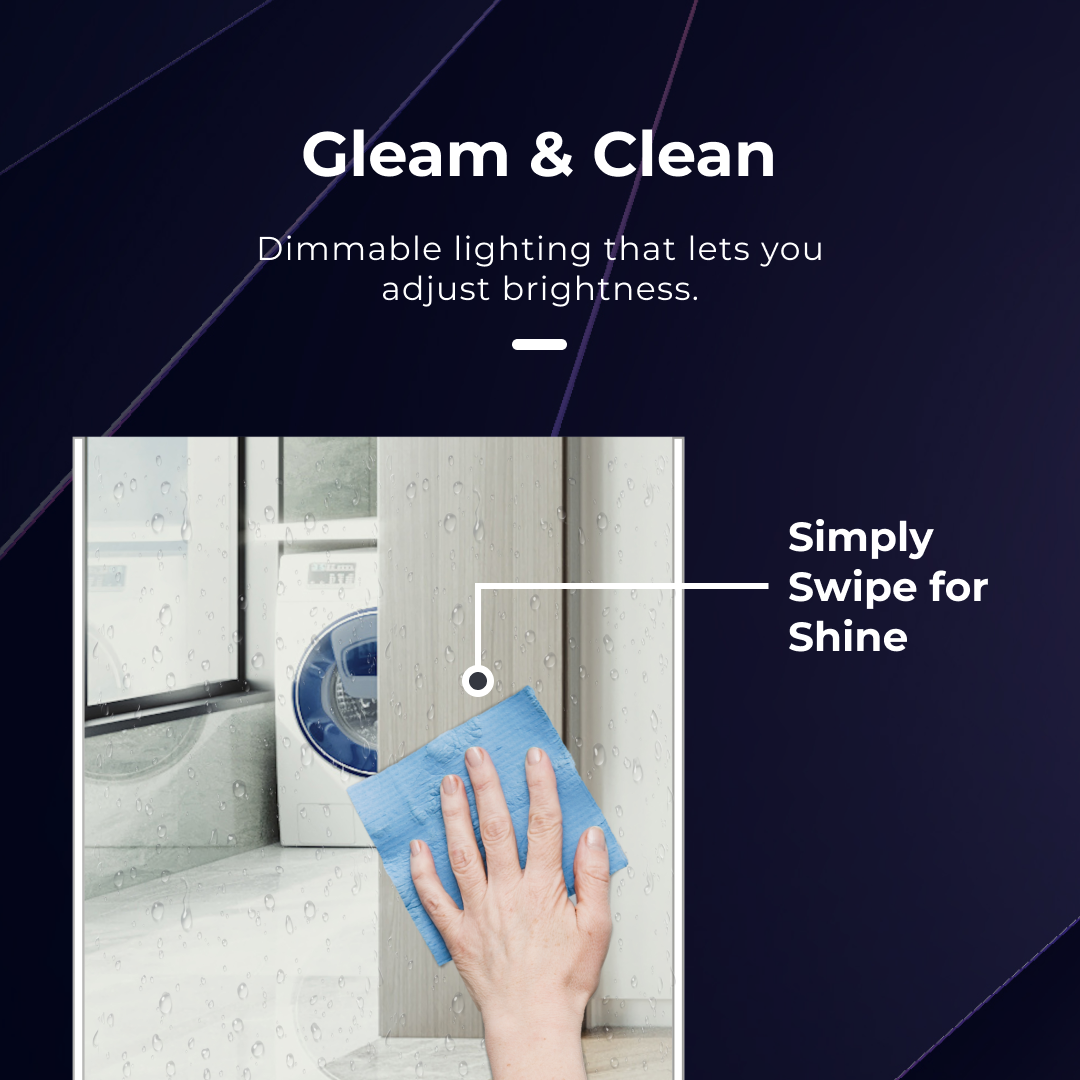 iBathUK Nebula Wall Mounted LED Bathroom Mirror, Modern Pre-Assembled Illuminated Light Up Mirror with 2 LED Lights with Touch Sensor Operation, Portrait or Landscape Mounting, 700 x 500mm