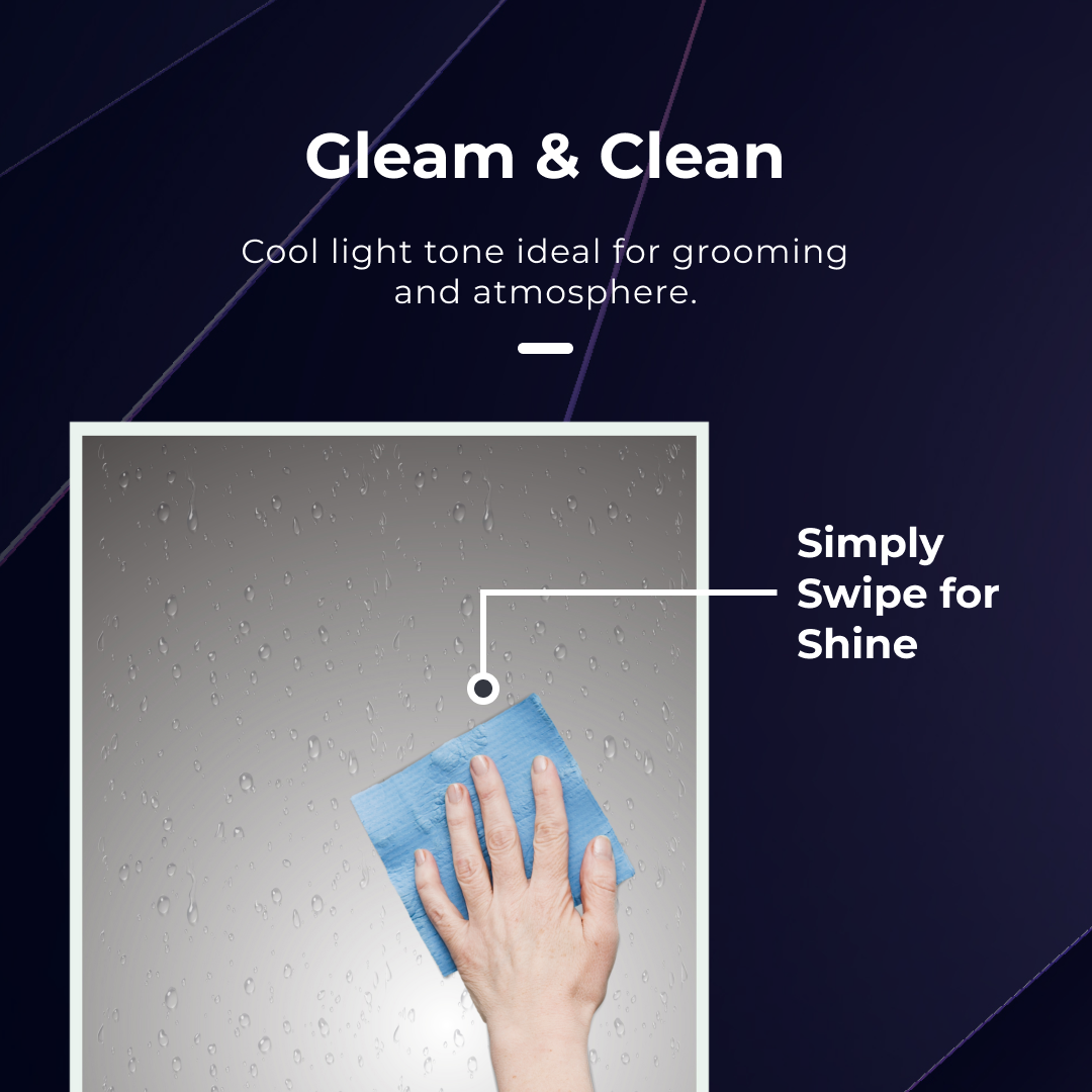 iBathUK Spectra Wall Mounted LED Bathroom Mirror, Modern Pre-Assembled Illuminated Light Up Mirror with Demister Pad with Touchless Sensor Switch, Portrait or Landscape Mounting, 600 x 800 mm