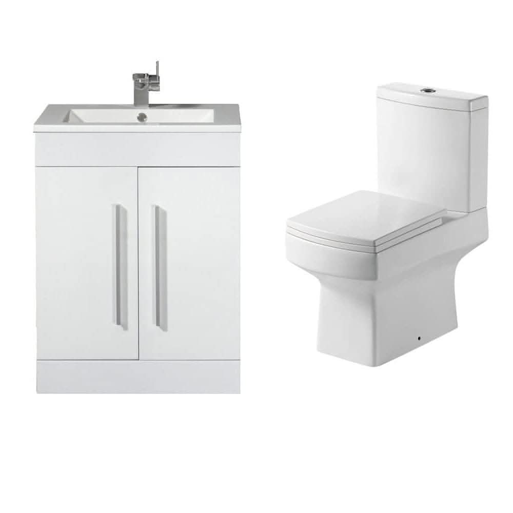 Avon Modern Bathroom Suite - Gloss White