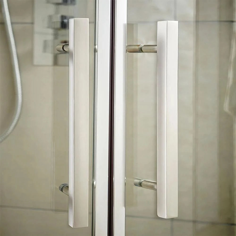 Oasis 8mm Glass Recessed Sliding Shower Door - Chrome